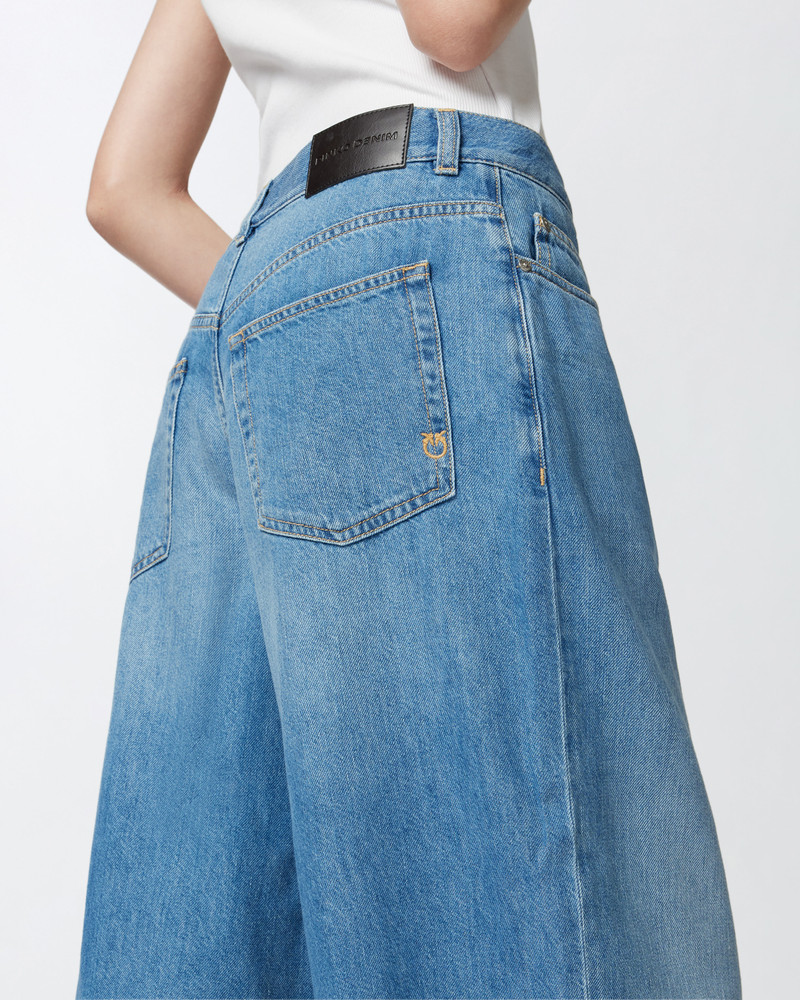 MEDIUM-LIGHT DENIM PALAZZO JEANS 5
