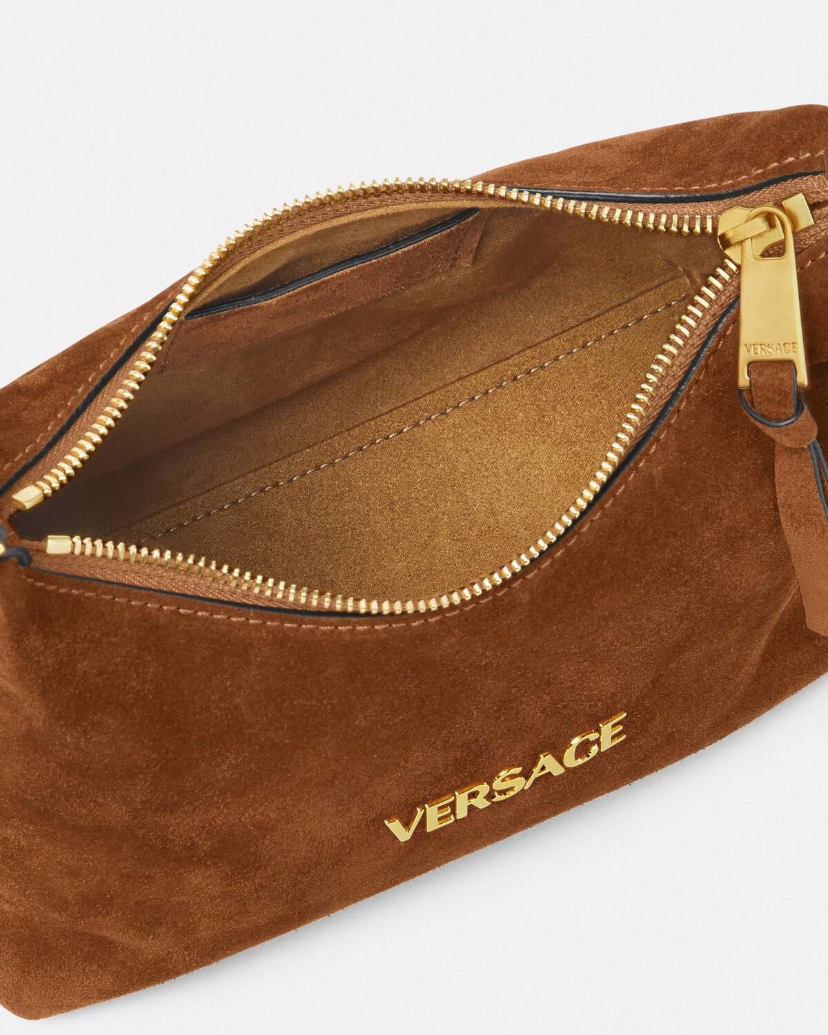 Versace Tag Suede Hobo Bag - 3