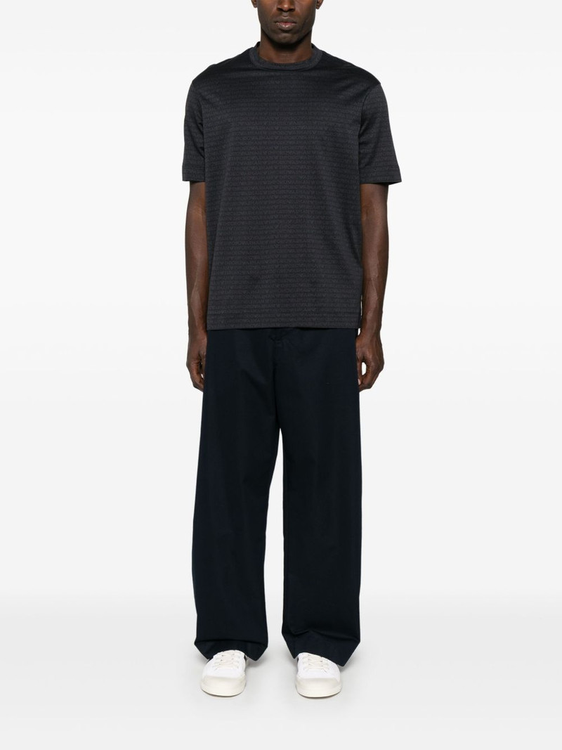 EMPORIO ARMANI monogram-print T-shirt outlook