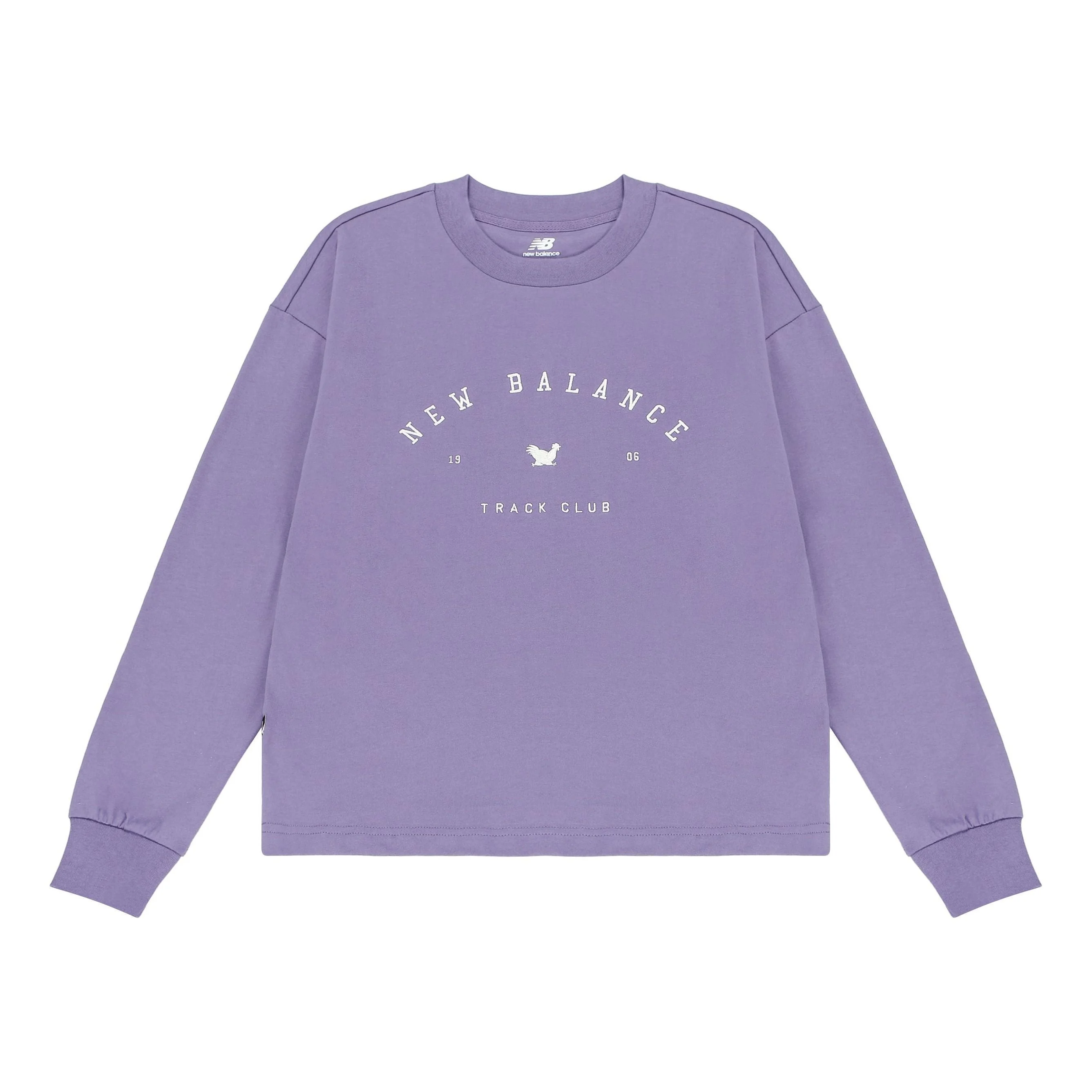 (WMNS) New Balance Logo Long Sleeve Sweatshirt 'Light Purple' WT23558-MCY - 1