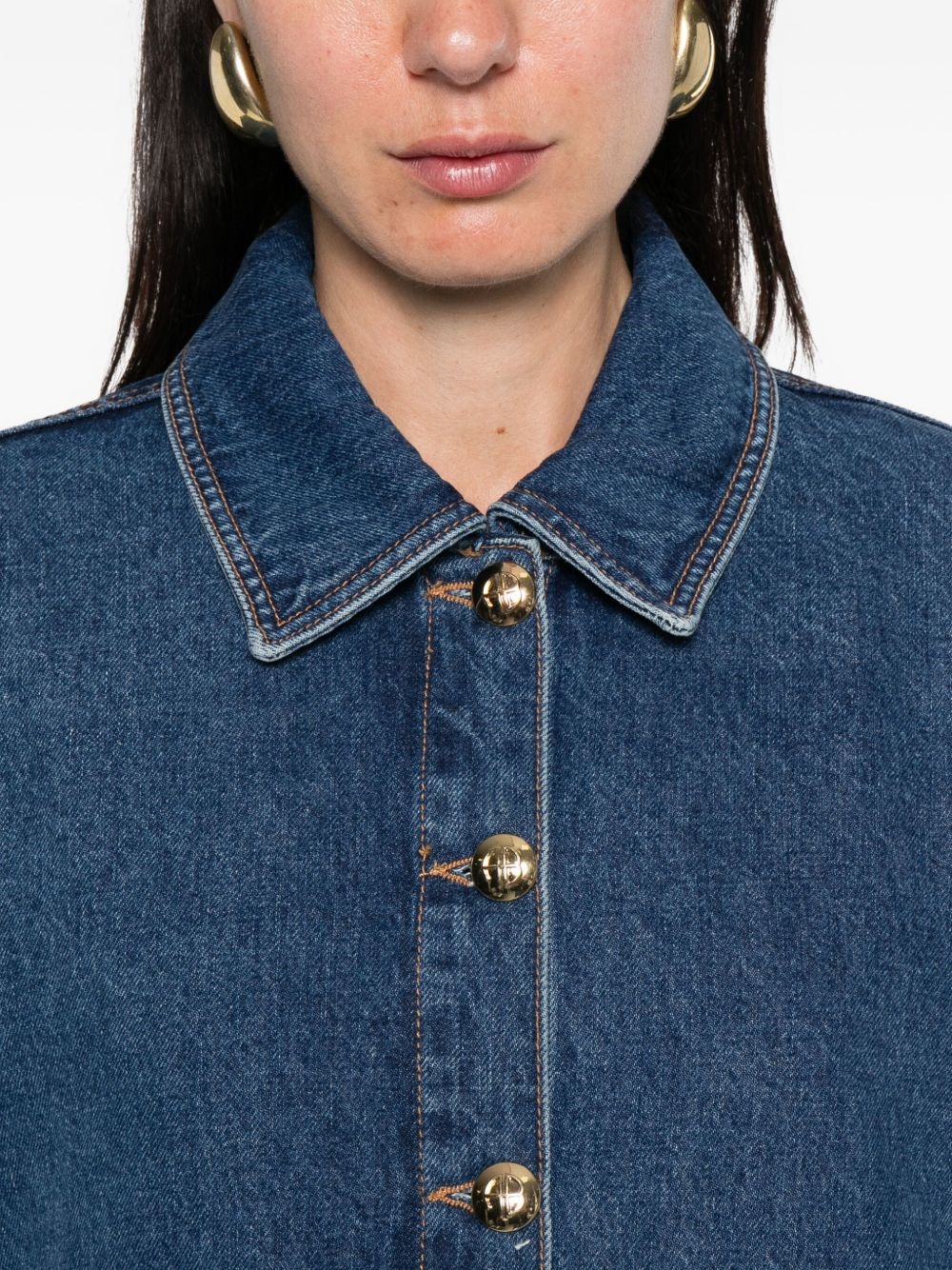 buttoned denim jacket - 5