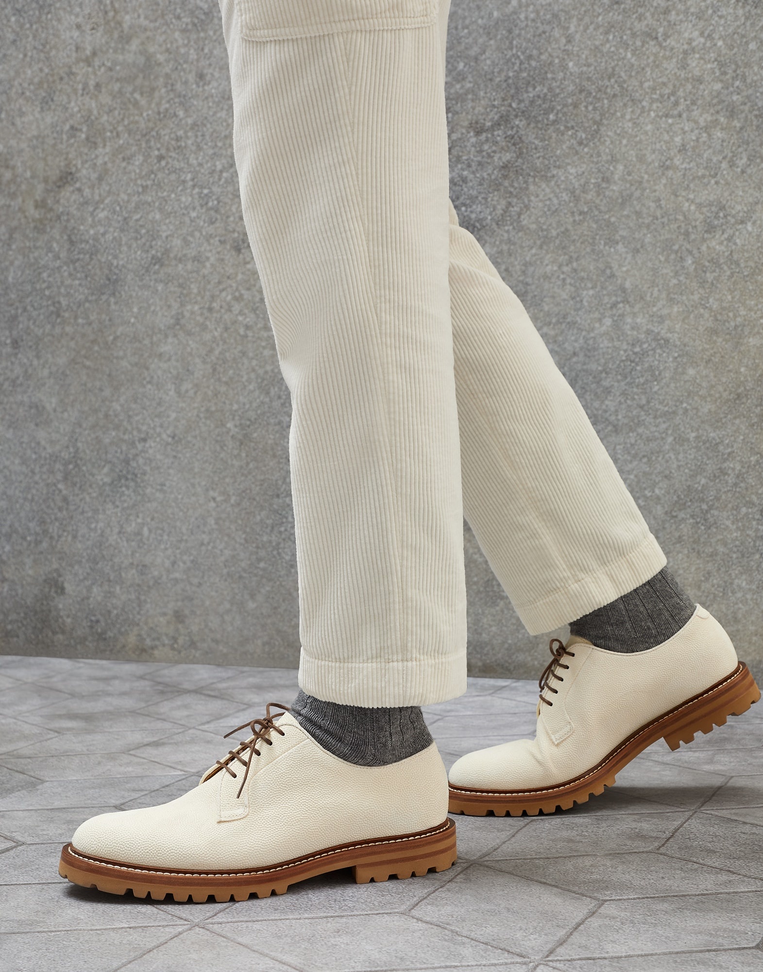 Grained calfskin Derbys - 5