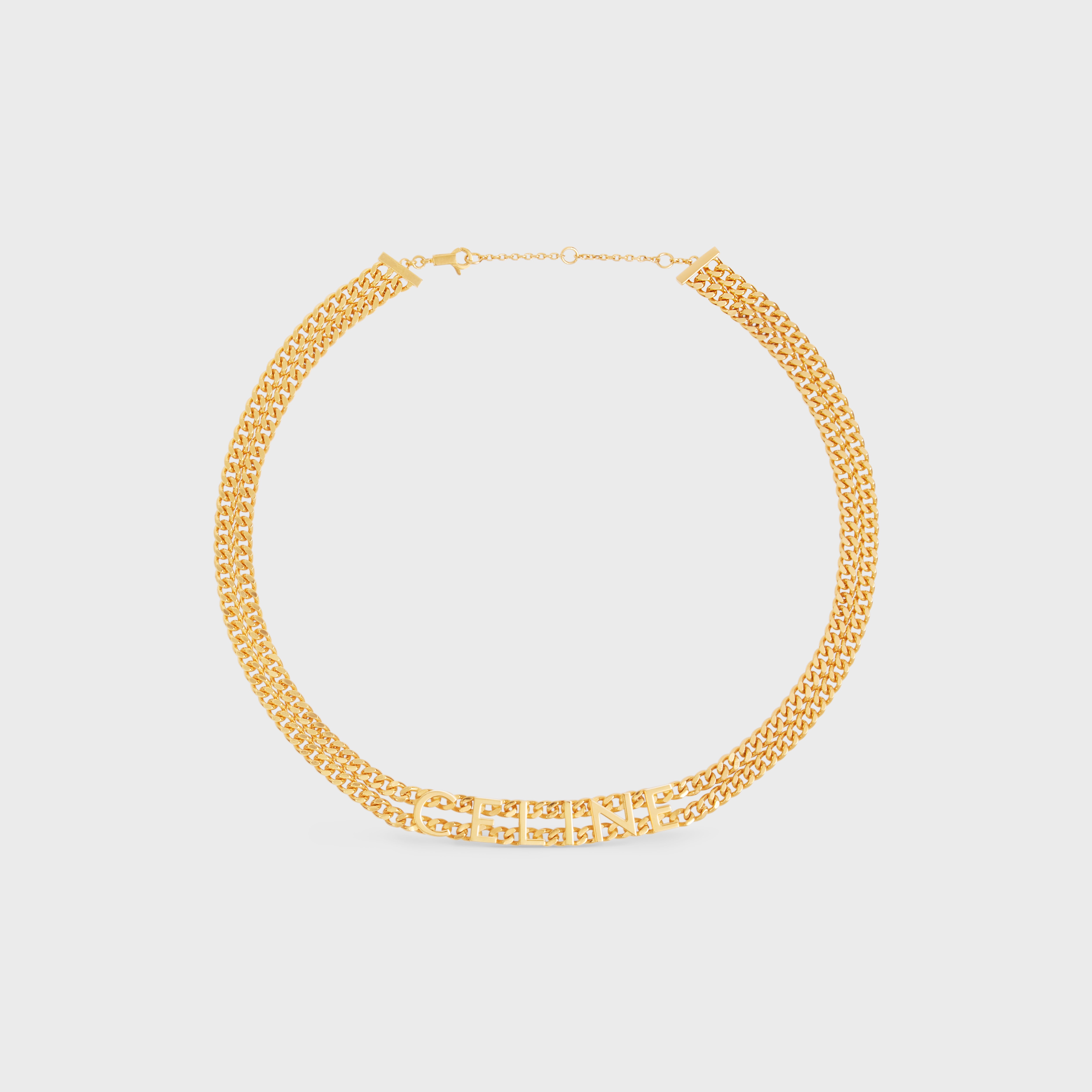 Celine Gourmette Necklace in Brass with Gold Finish - 1