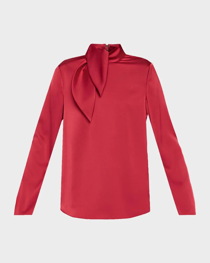 Tie-Neck Techno Twill Shirt 1