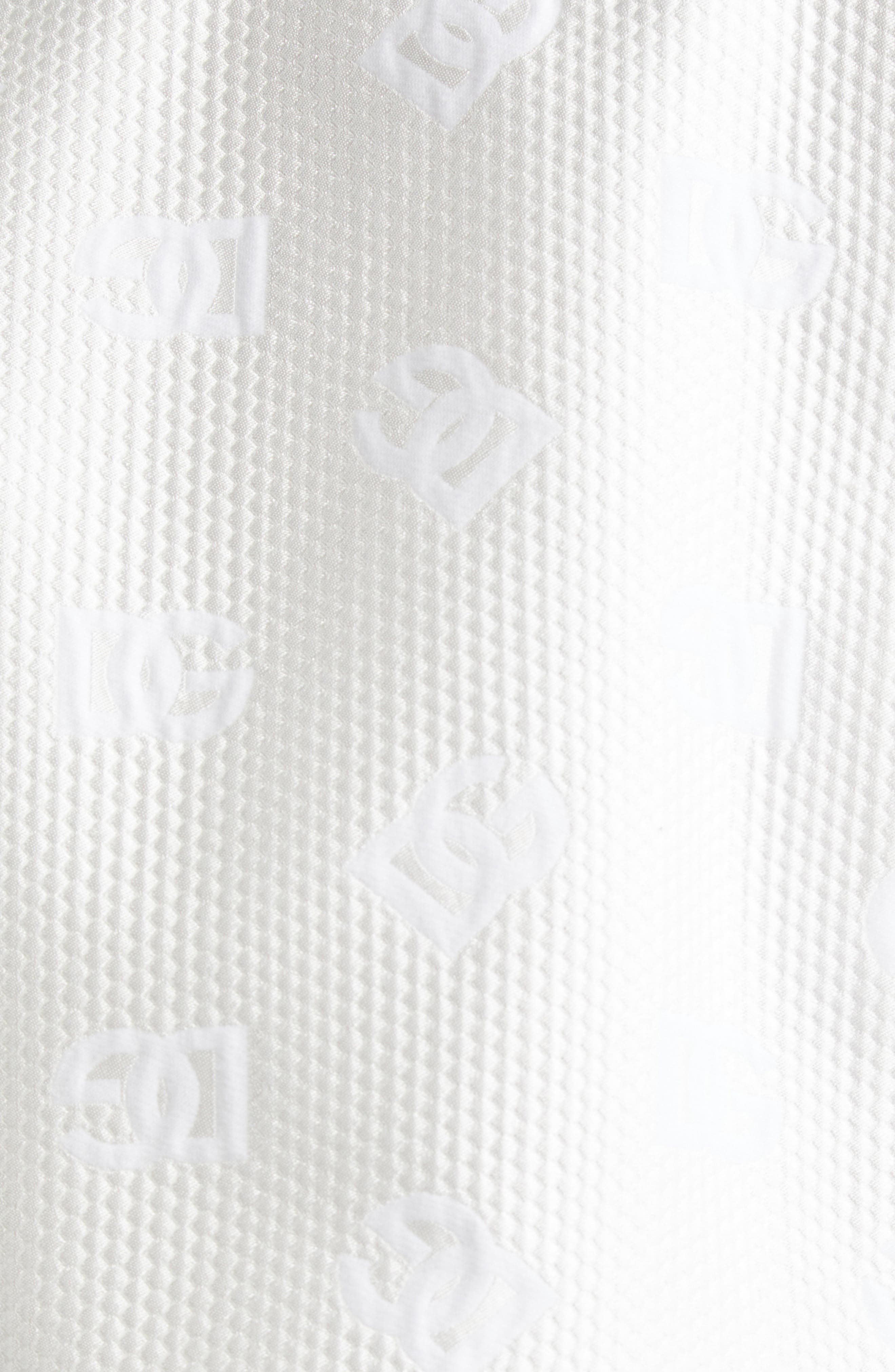 Dolce&Gabbana DG Logo Quilted Jacquard Crop Jacket in White at Nordstrom - 6