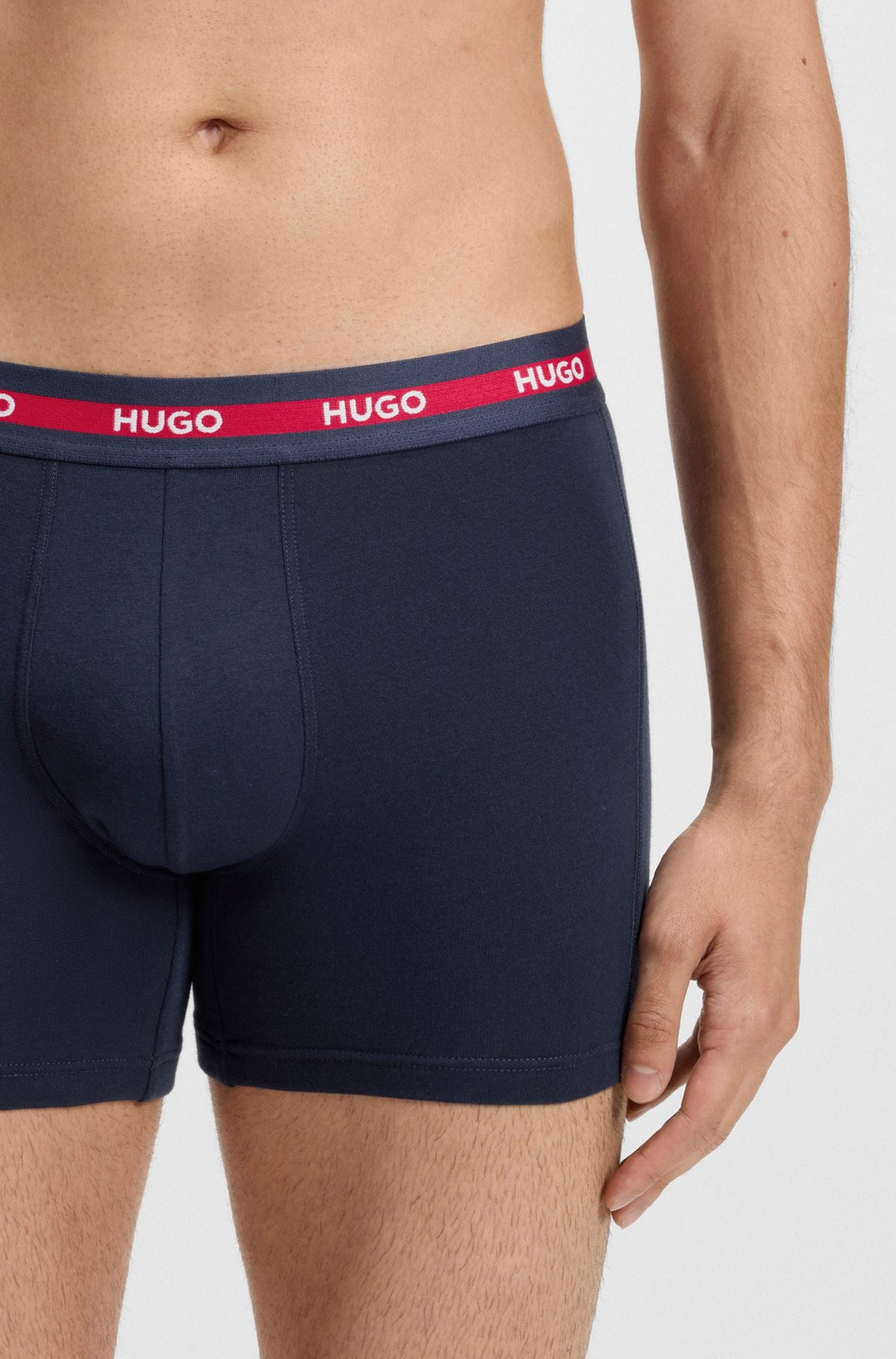 THREE-PACK OF STRETCH-COTTON BOXER BRIEFS WITH LOGOS - 4