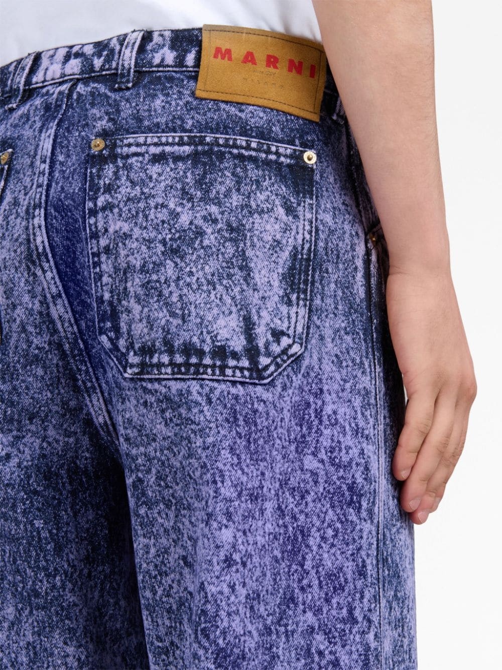 stonewashed mid-rise straight-leg jeans - 5