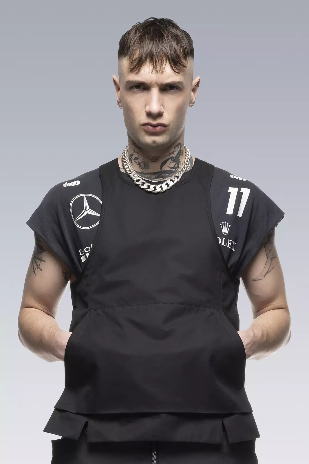 V5S-S HD Cotton Reversible Vest Black - 8
