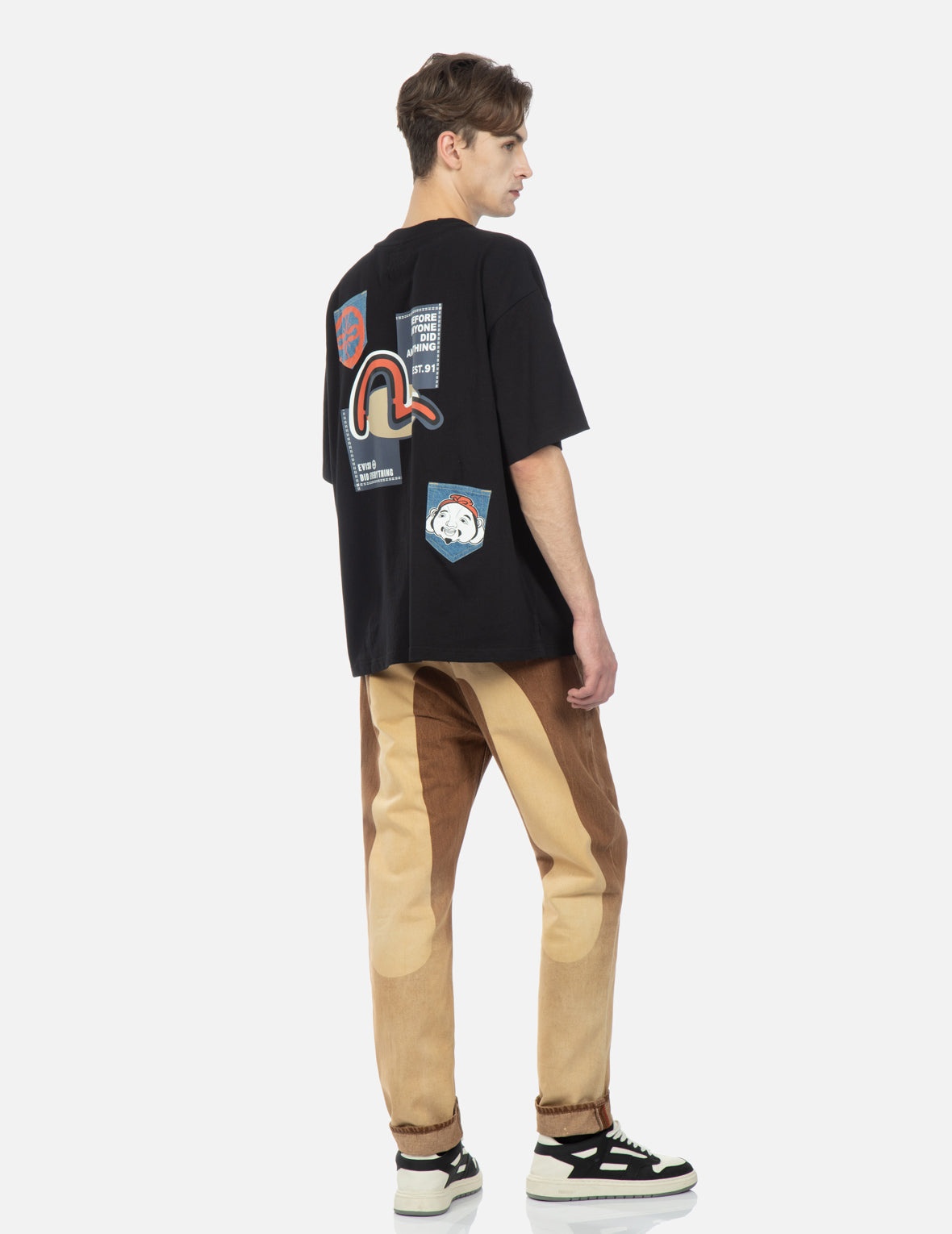 Daicock Print Gradient Spray-dye Carrot-fit Jeans #2017 - 3