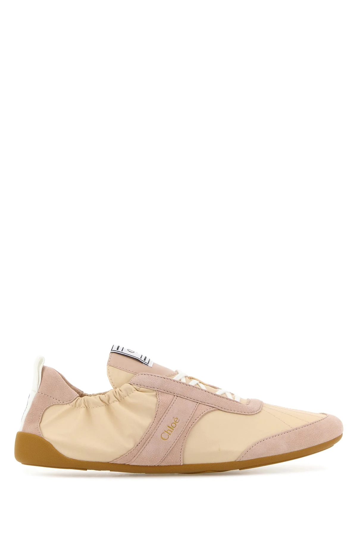 Two-tone canvas and leather Chloè Kick sneakers - 1