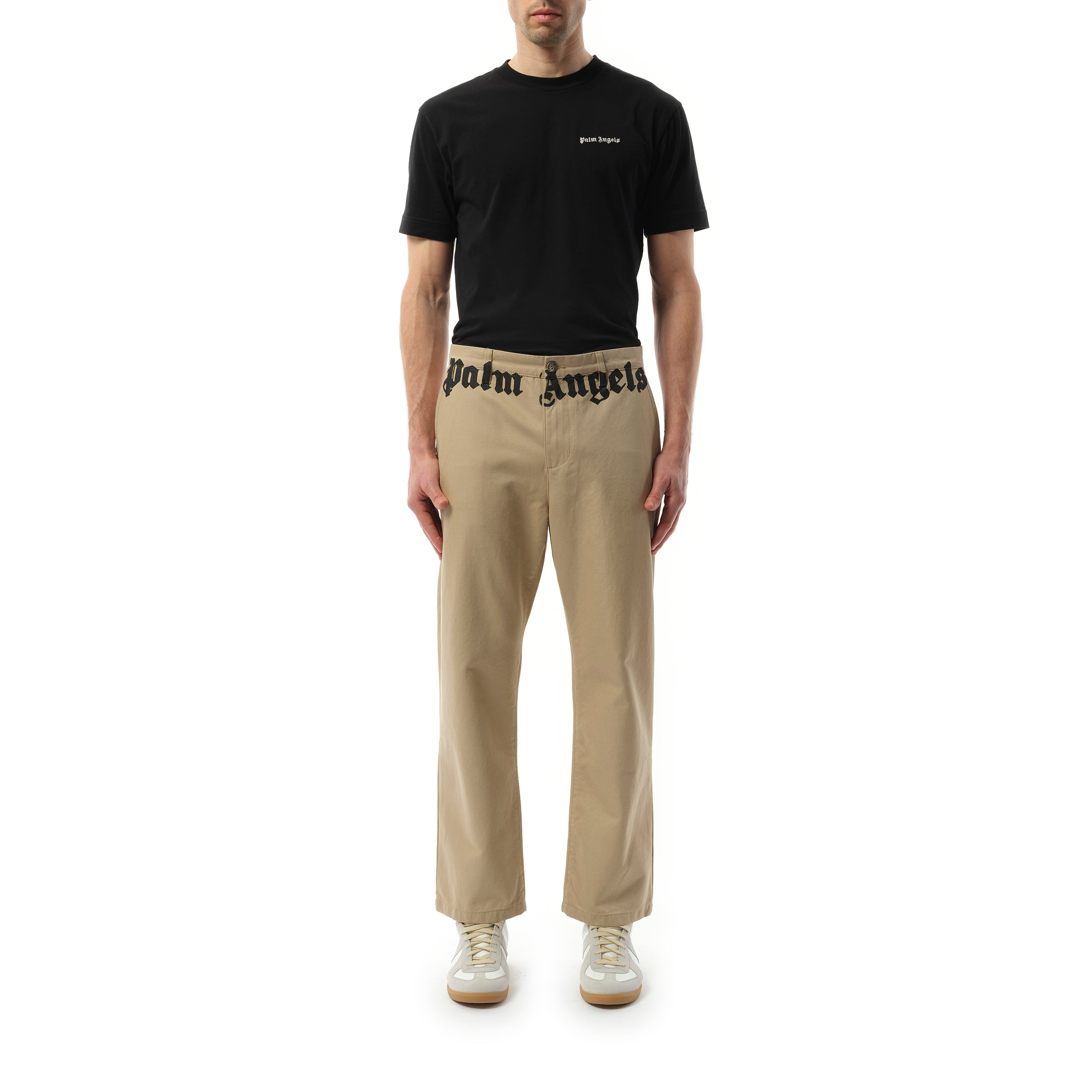 Classic Logo Chino Pants in Hazelnut/Off White - 5