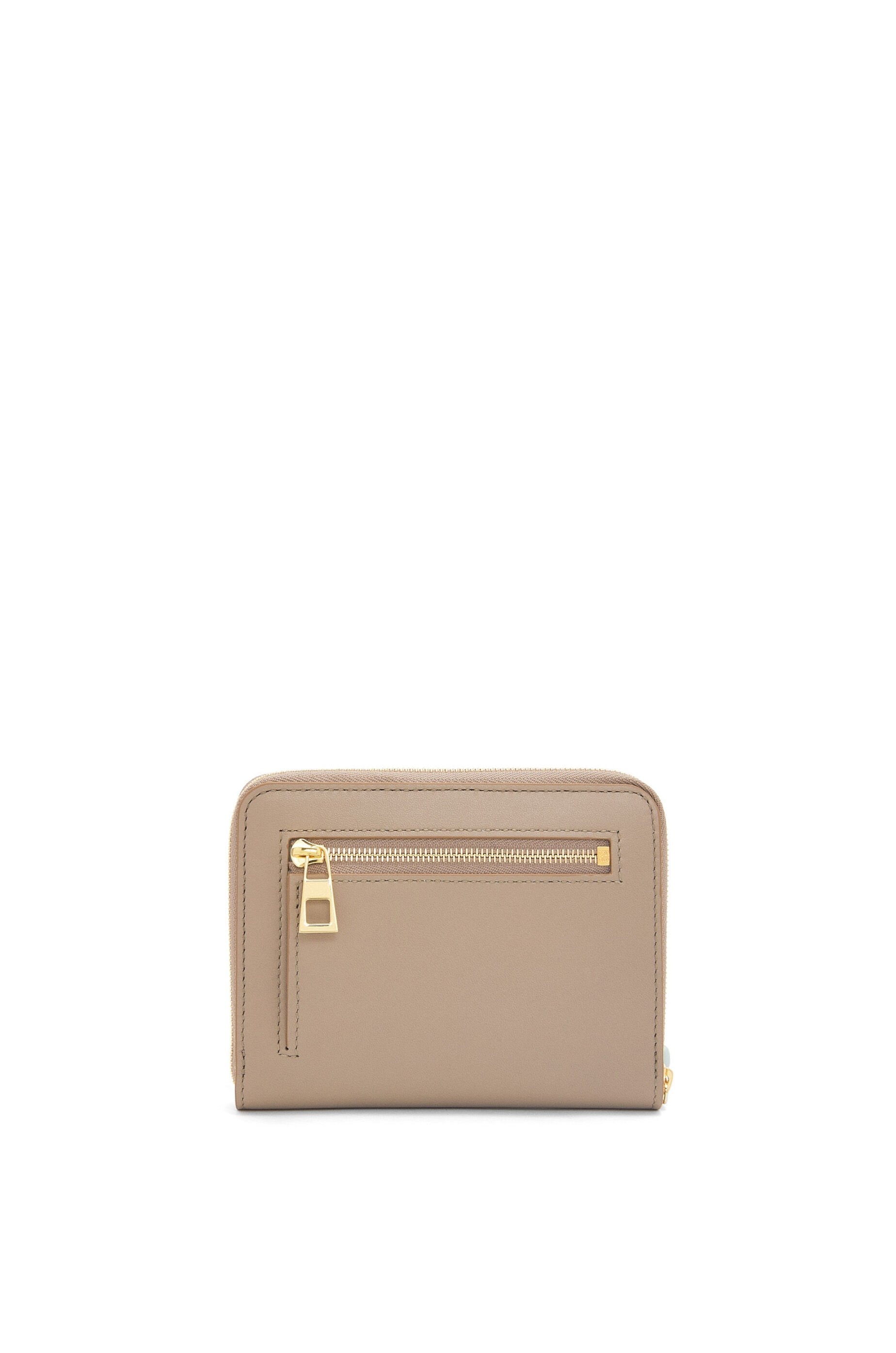 Knot compact zip wallet in shiny nappa calfskin - 4