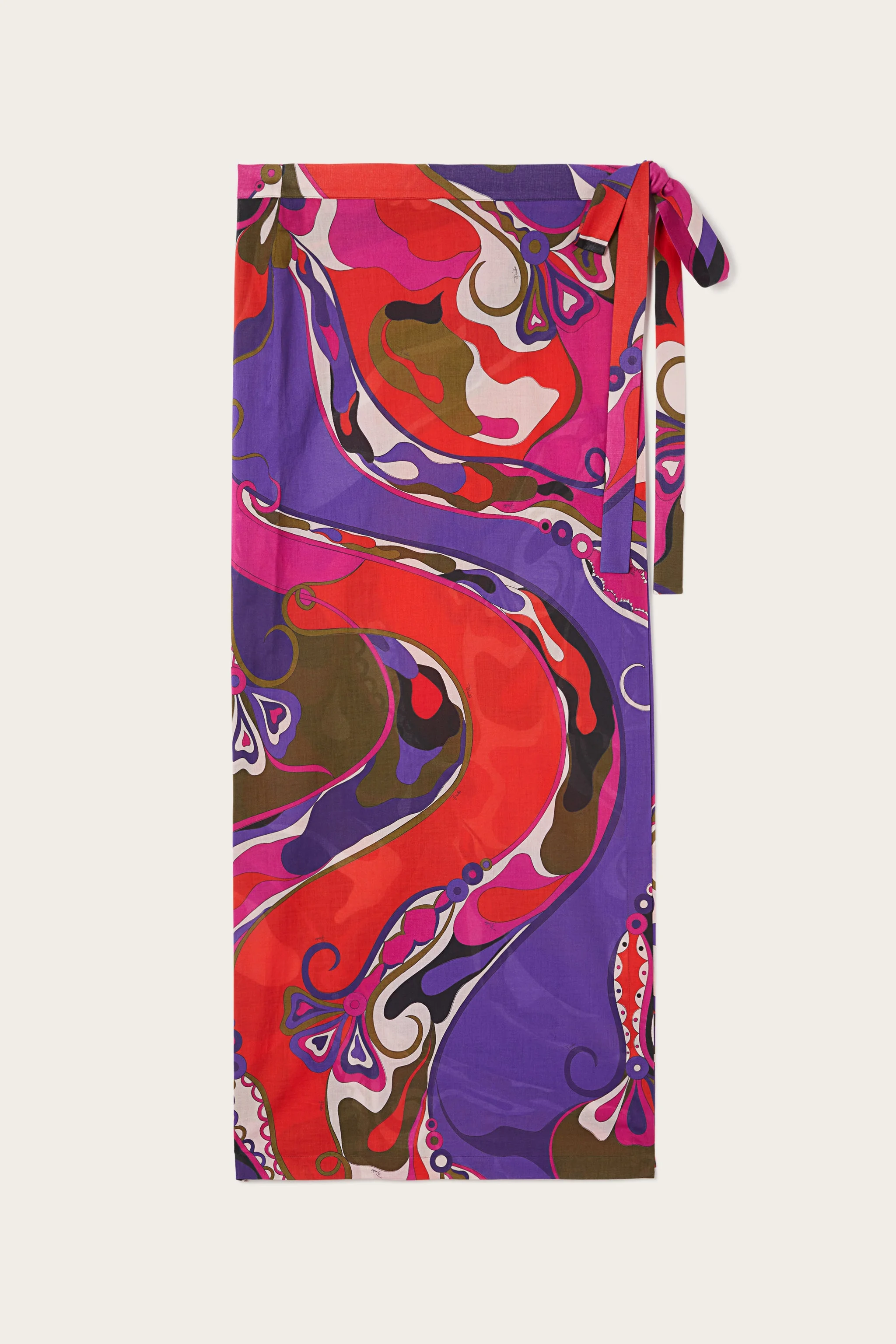 ORCHIDEE PRINT PAREO SKIRT - 1