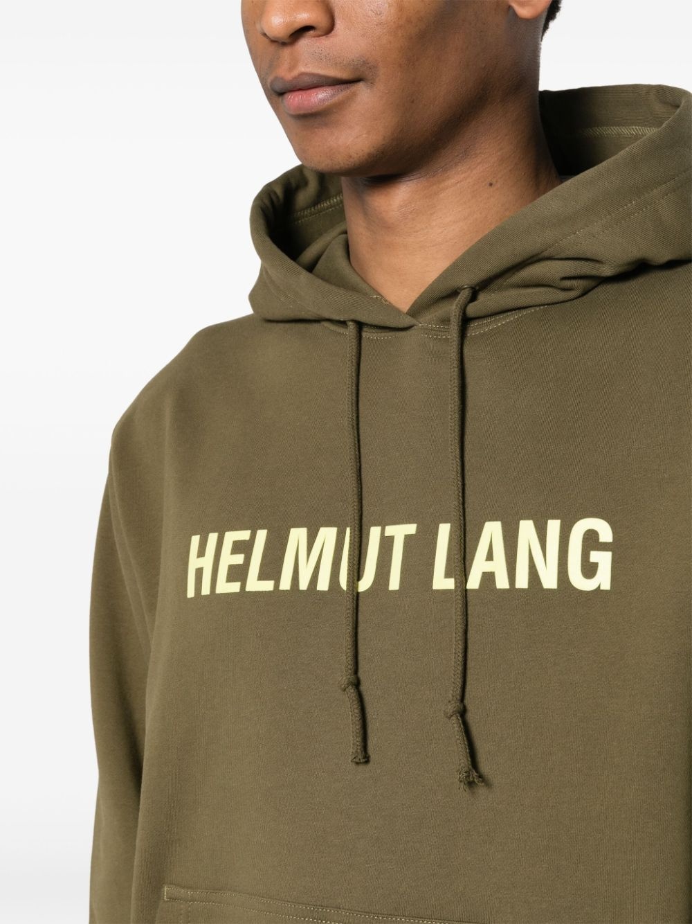 logo-print cotton hoodie - 5
