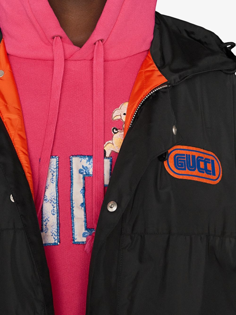 Nylon jacket with Gucci Sega patch - 5