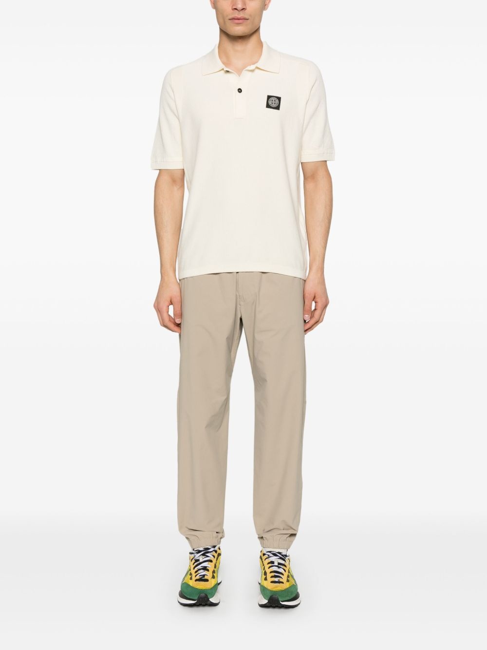 logo-patch polo shirt - 2