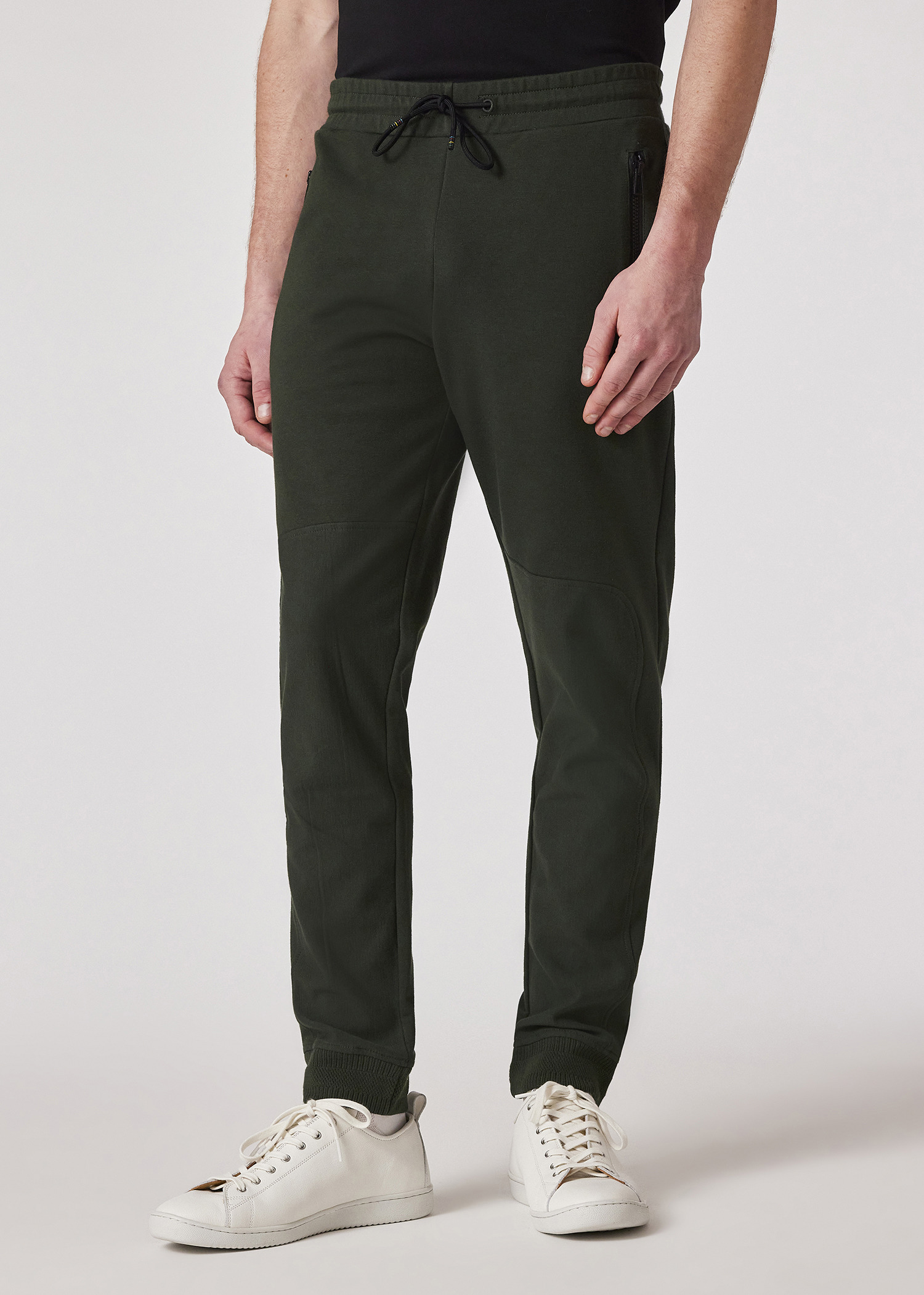 Slim-Fit Green Stretch-Cotton Track Pants - 3