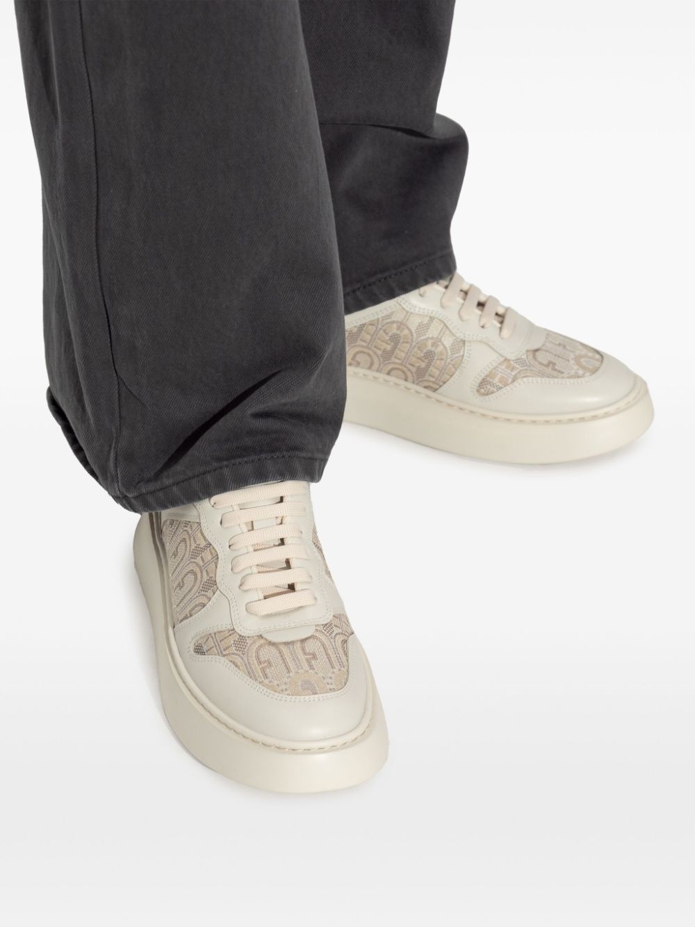 logo-pattern sneakers - 5