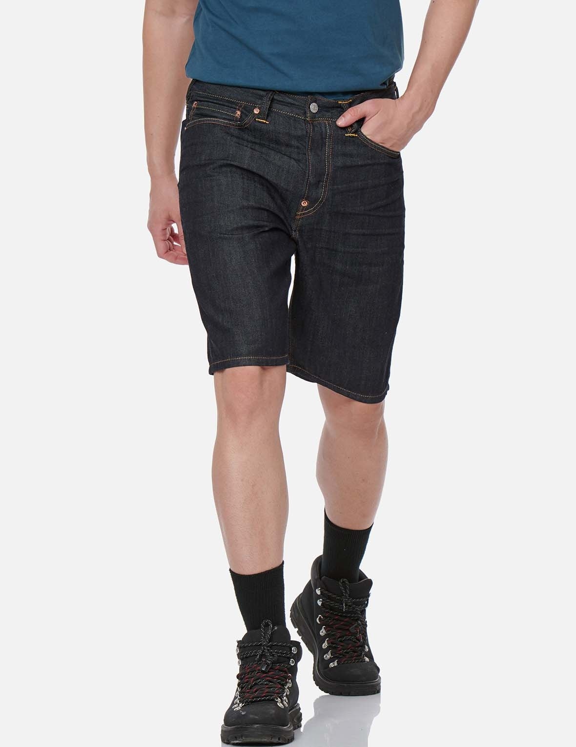 KOMAINU-PATTERN SEAGULL DENIM SHORTS - 4