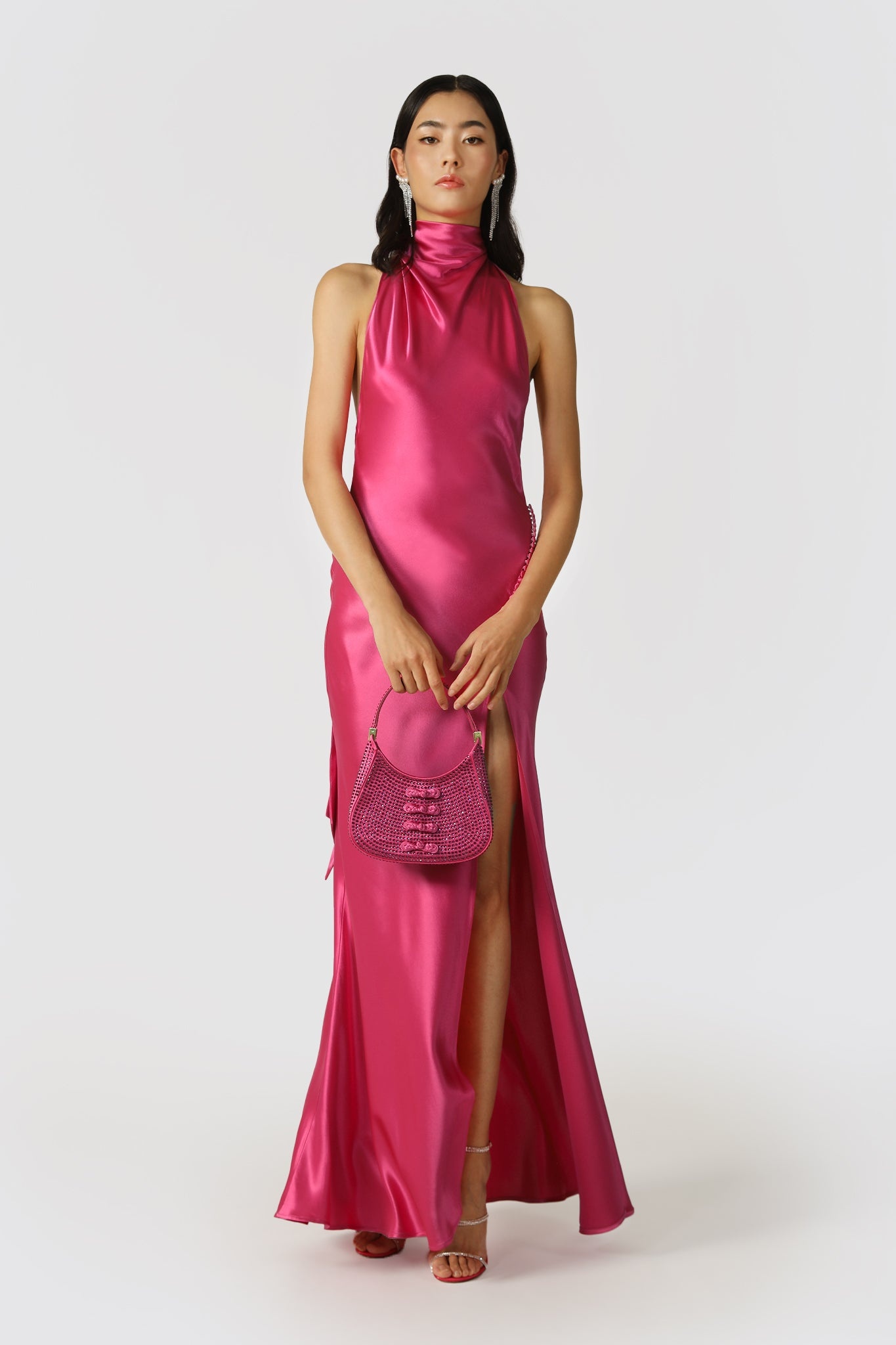 PENELOPE BACKLESS SATIN GOWN - 5