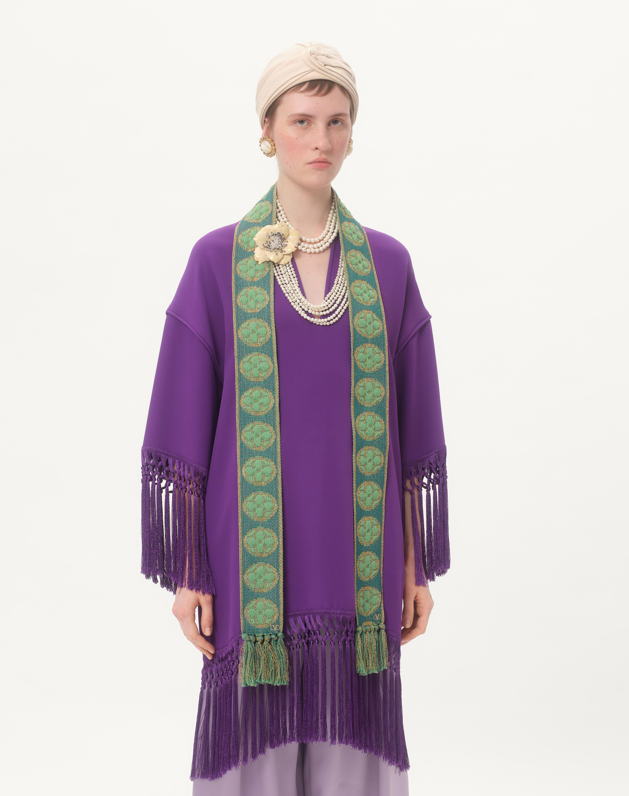 ANTIBES SCARF IN COTTON AND METALLIC FIBER - 3