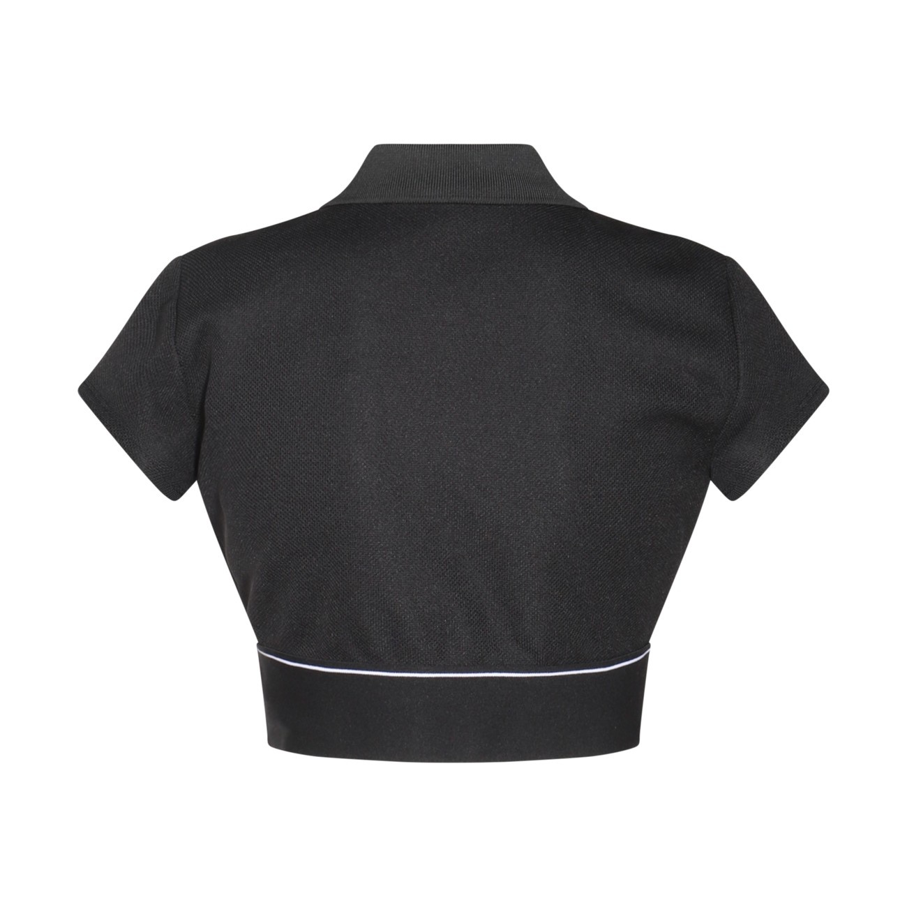 black viscose polo shirt - 2