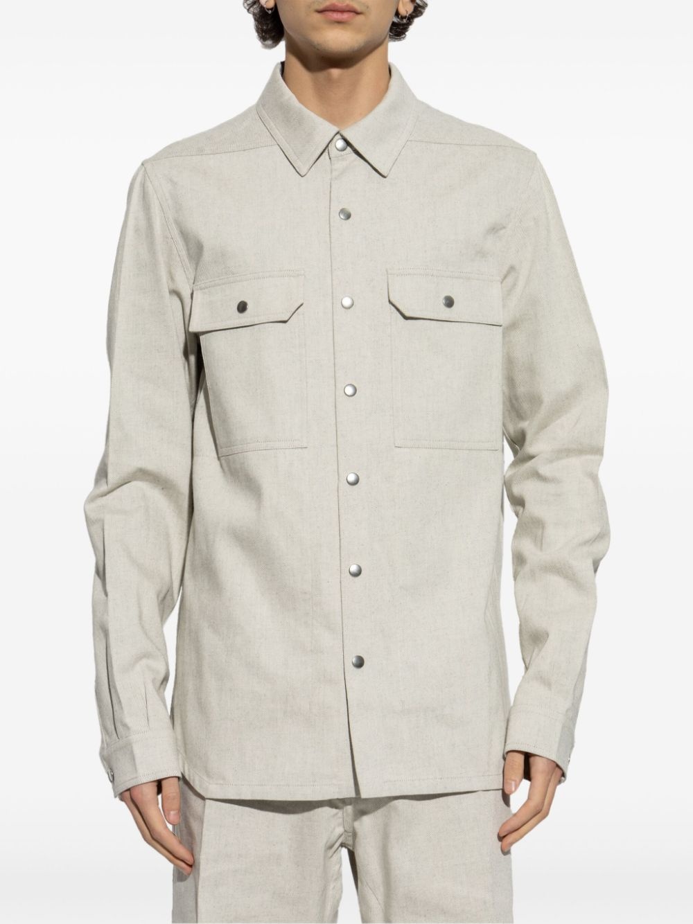 flap-pocket shirt jacket - 3
