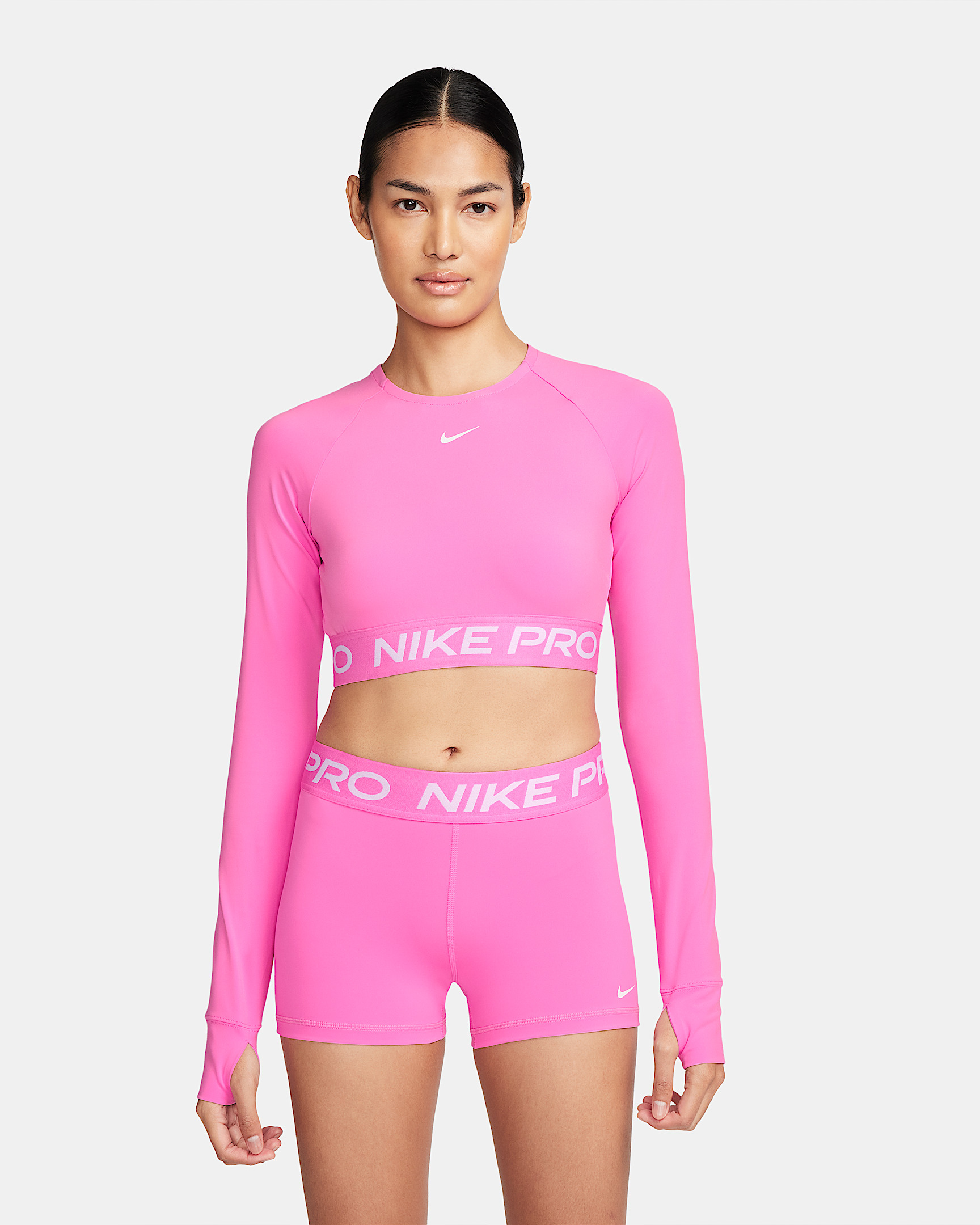 Nike Pro Women's Dri-FIT Cropped Long-Sleeve Top - 1