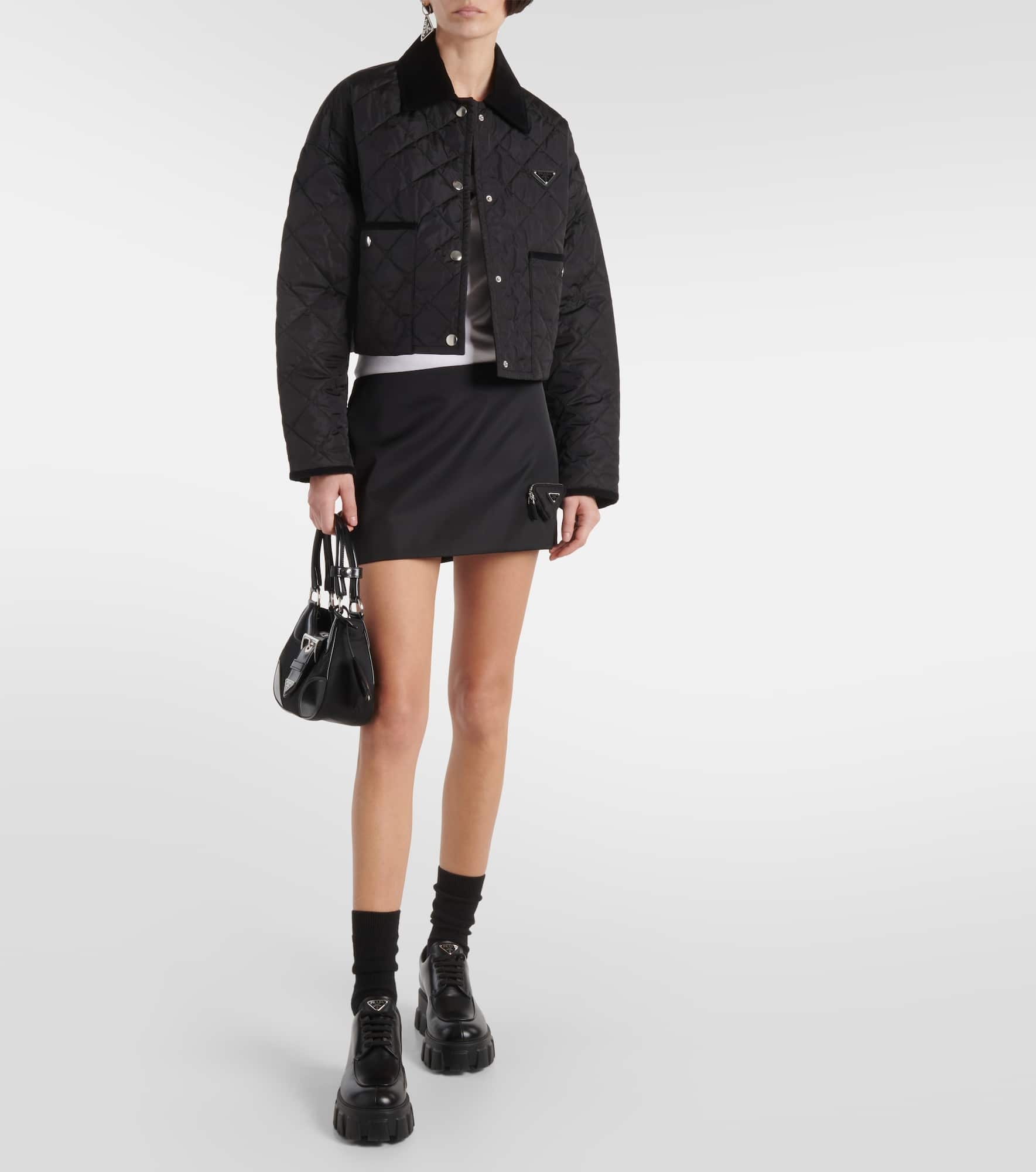 Re-Nylon quilted cropped jacket - 2