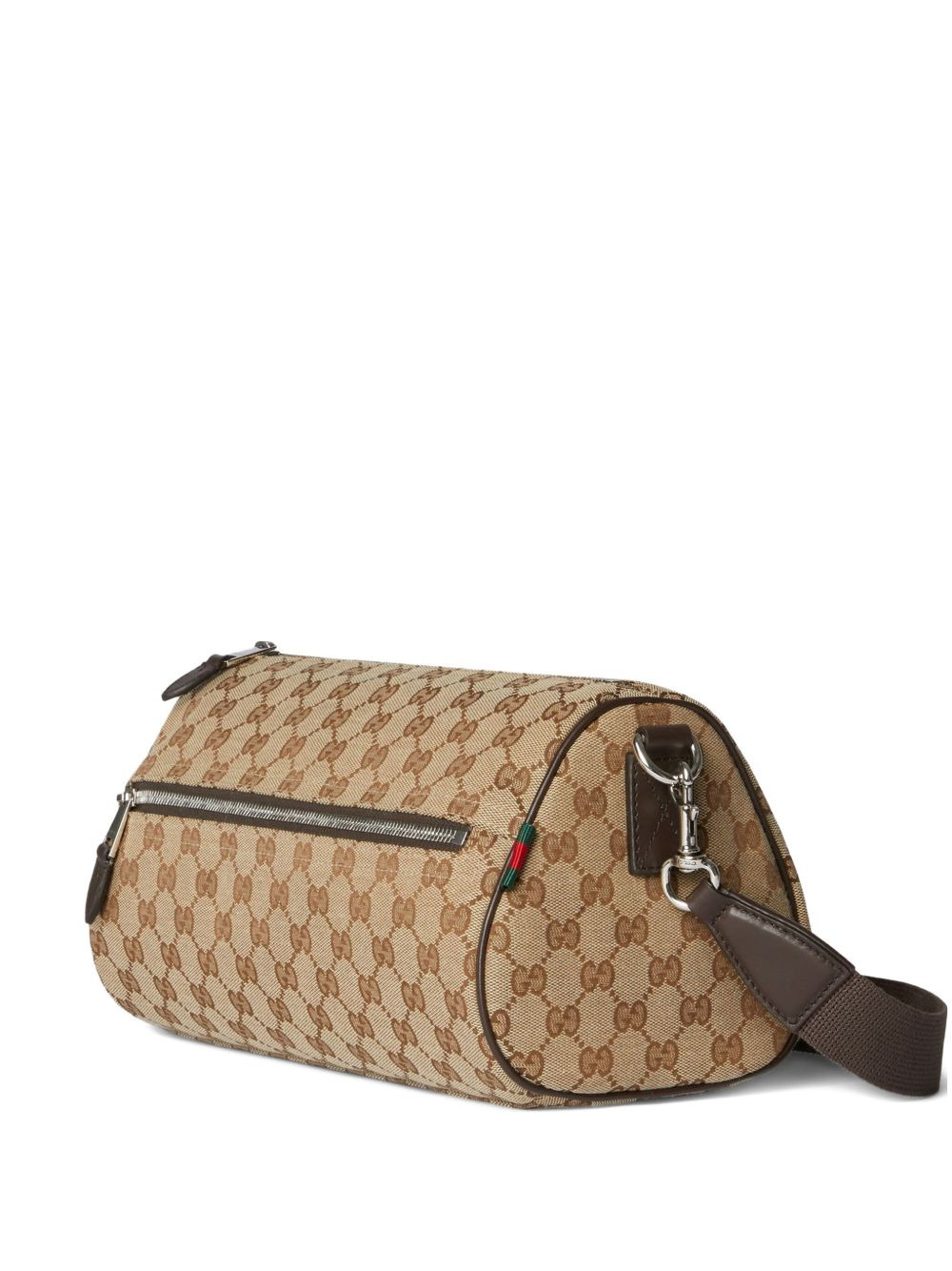 small logo-patterned cylindrical shoulder bag - 2