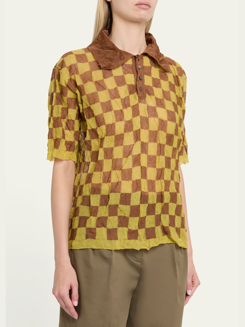 Check Print Polo Shirt 4