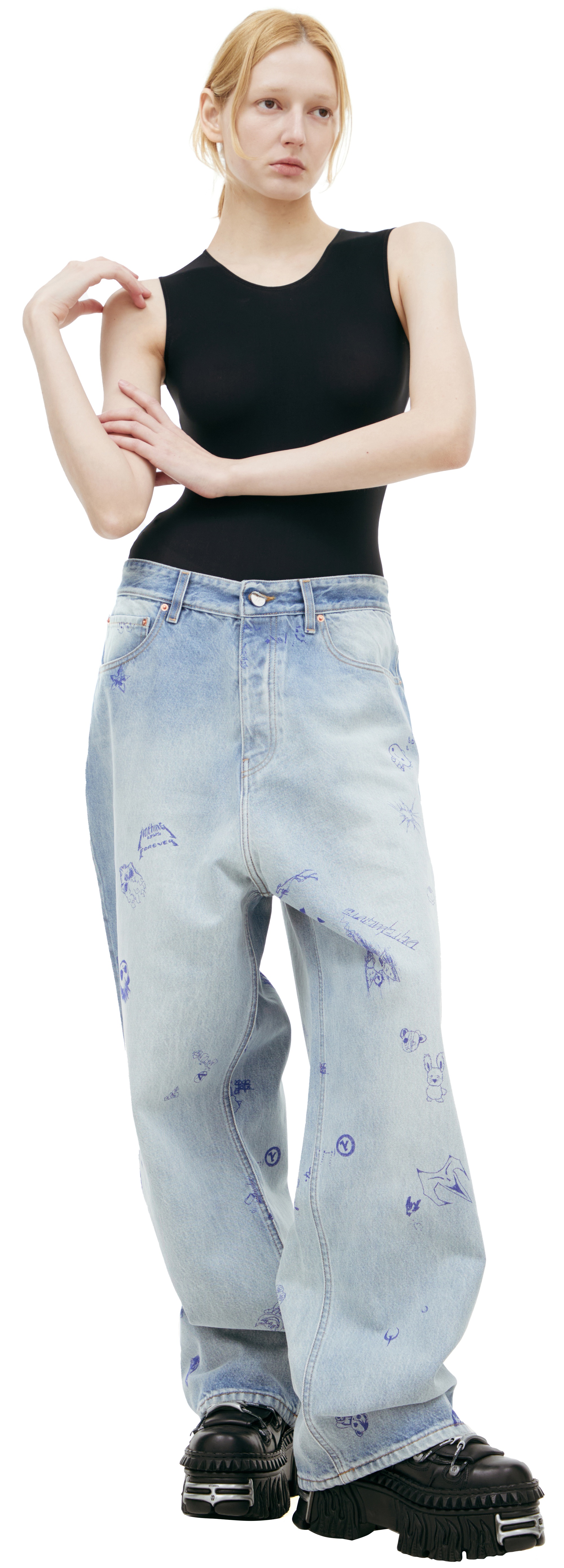PRINTED JEANS - 1