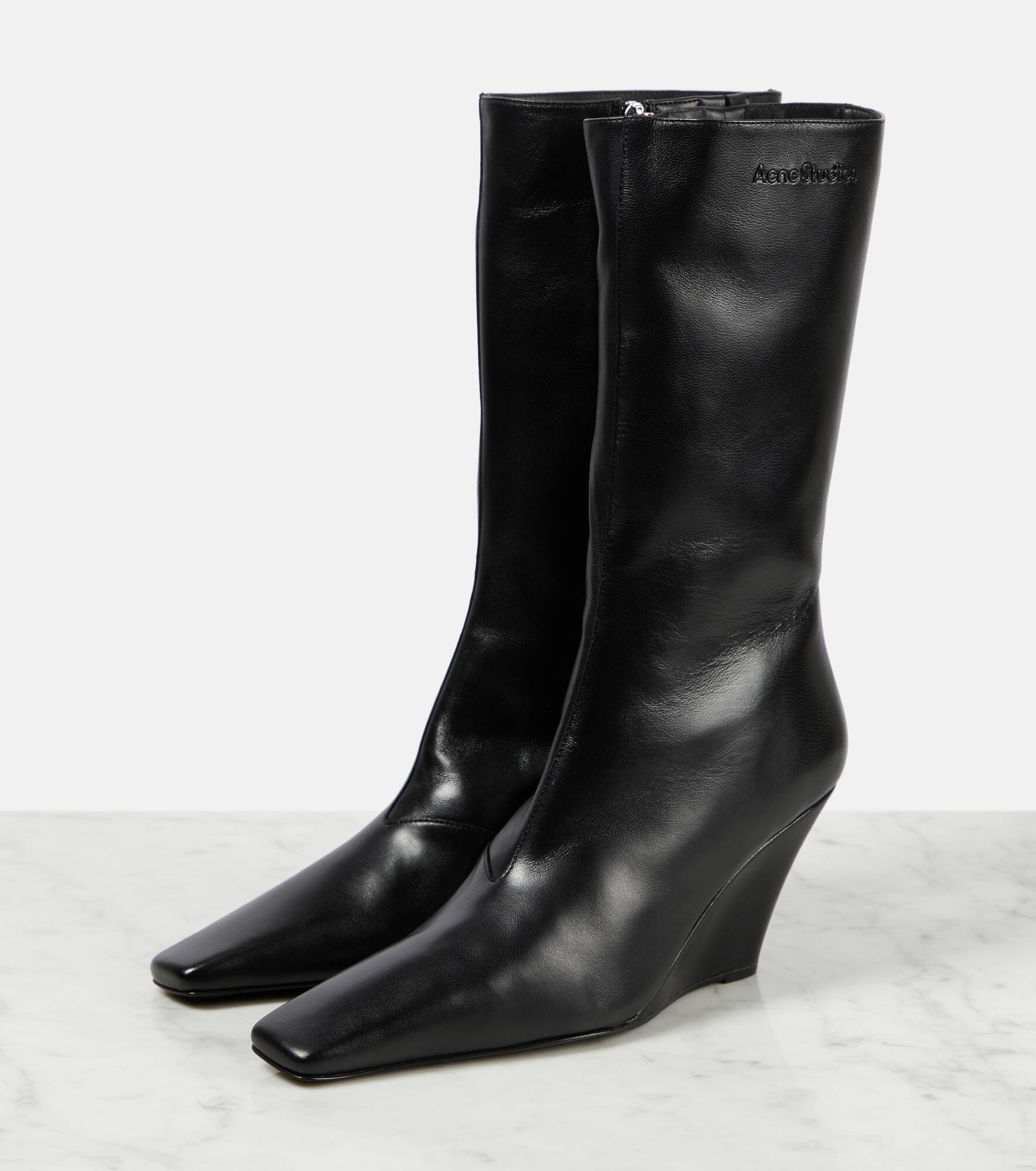 Brancesca 80 leather ankle boots - 5