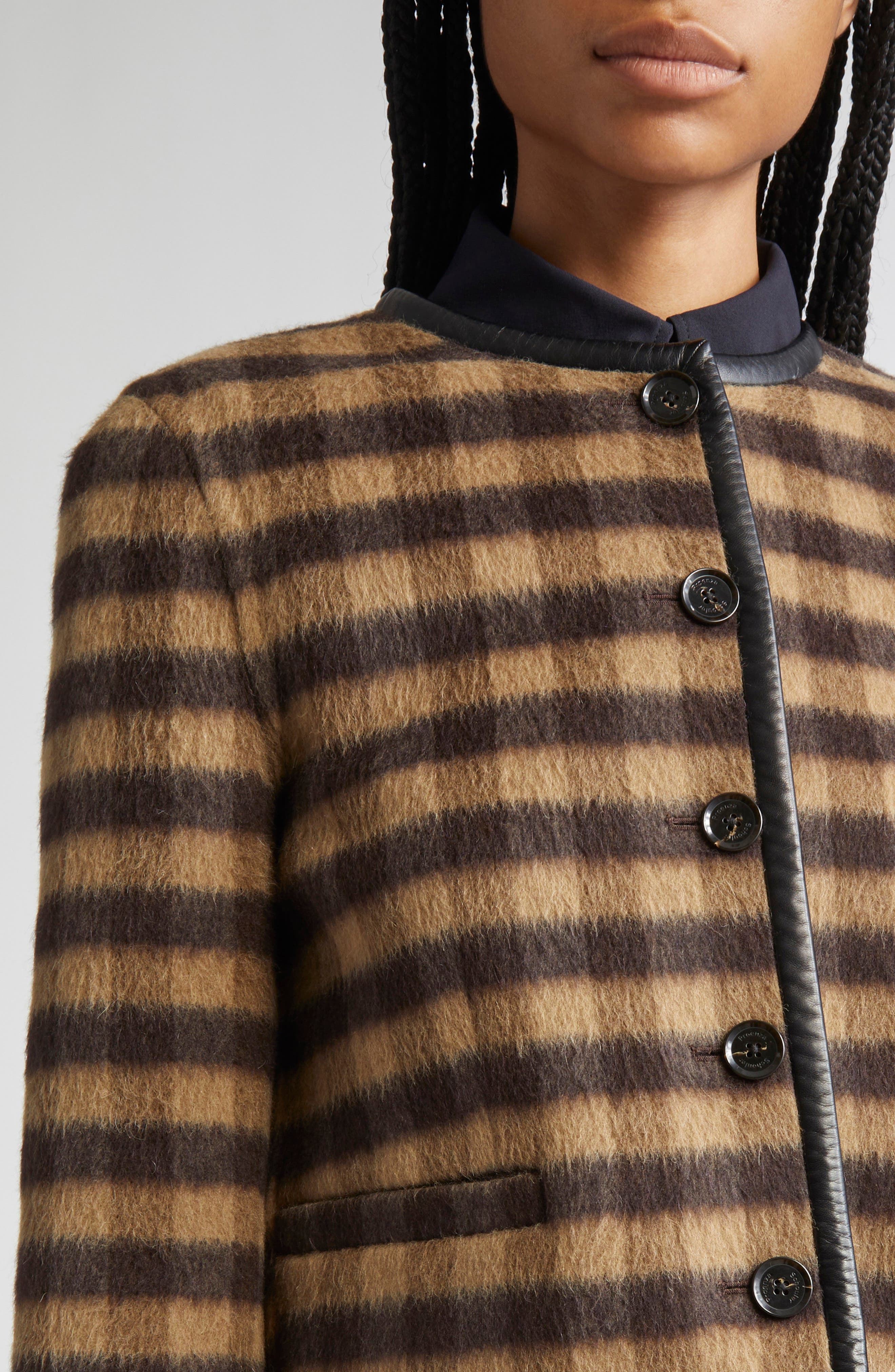 Proenza Schouler Helene Plaid Jacket in Khaki Multi at Nordstrom - 5