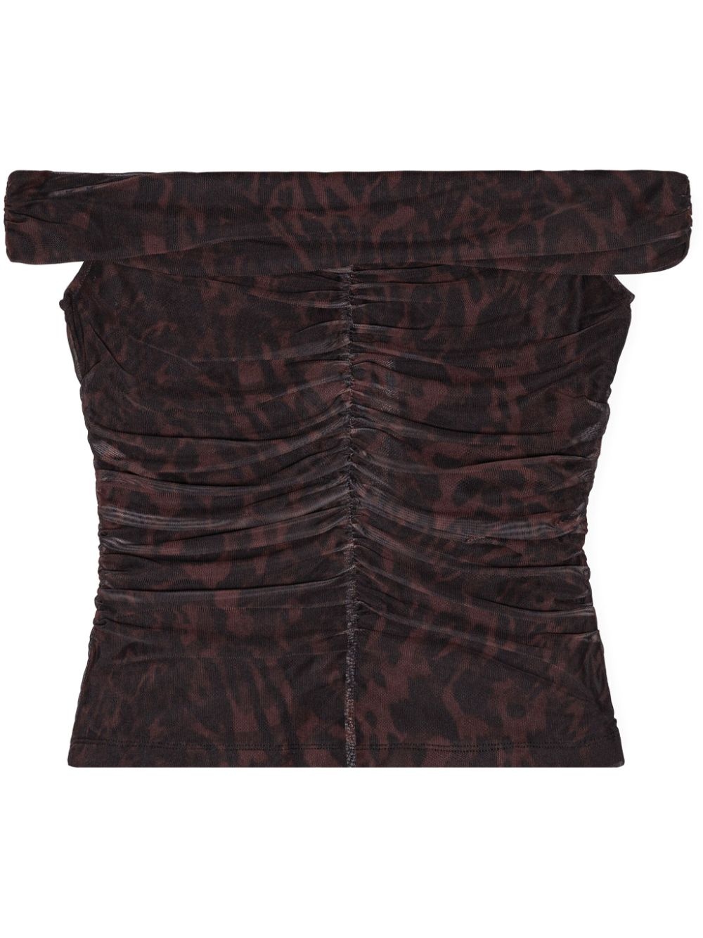 ruched off-shoulder top - 1