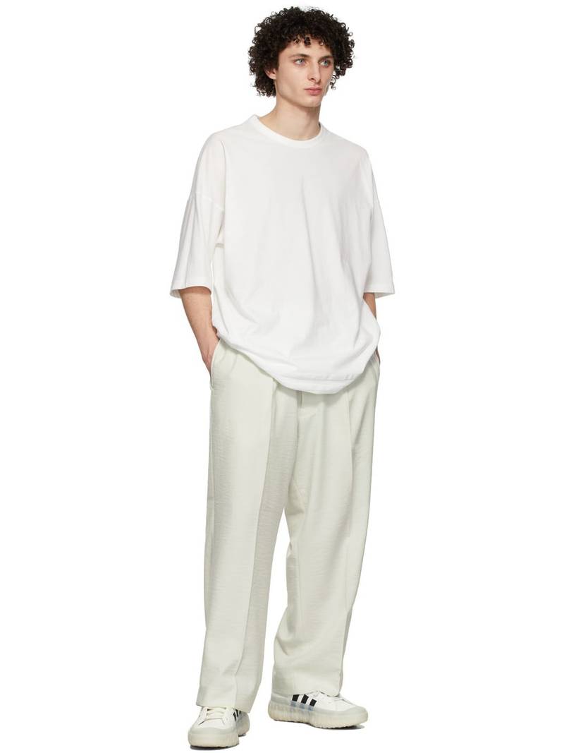 Y-3 White Oversized Stripes T-Shirt outlook