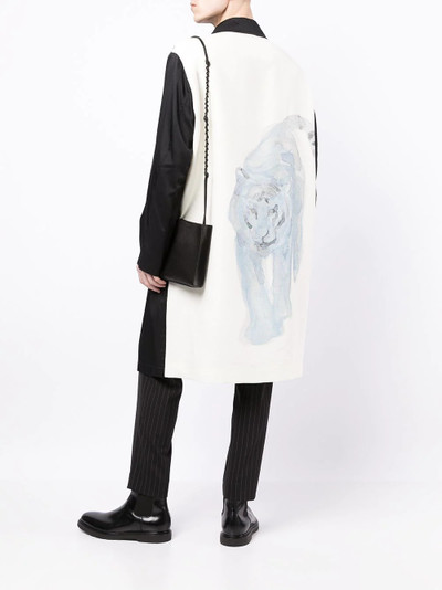 Jil Sander tiger print silk-blend coat outlook