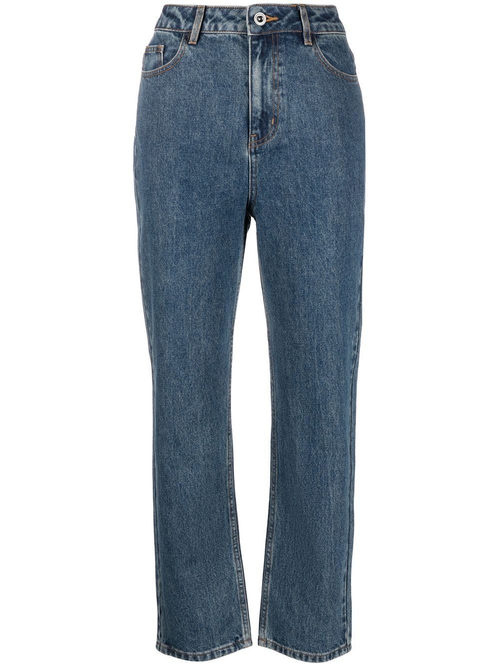 mid-rise straight-leg jeans - 1