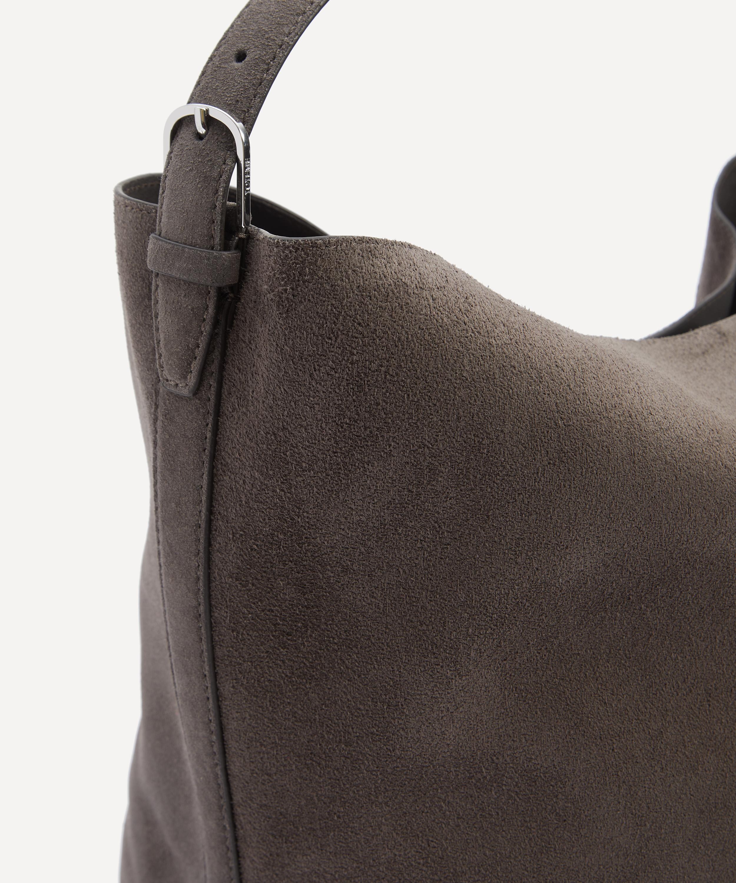 Belted Suede Tote Bag - 4