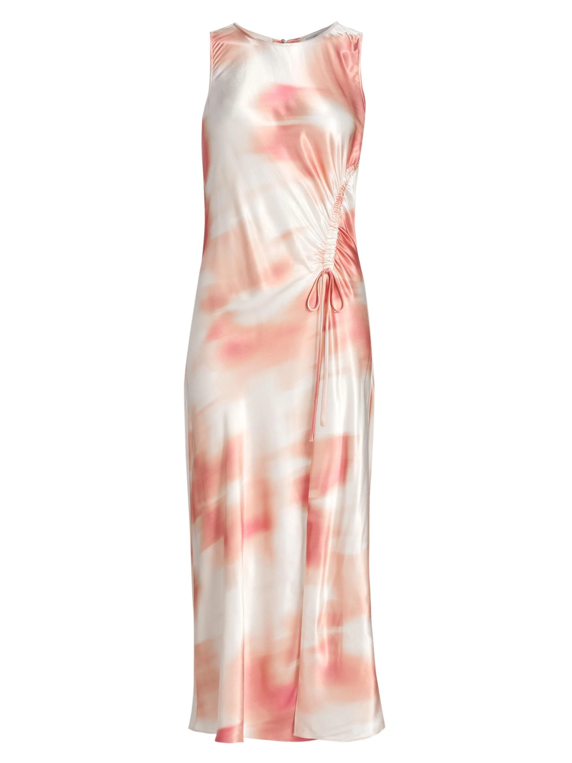 Women's Gabriella Watercolor Ruched Midi-Dress - Cherry Blossom - 1