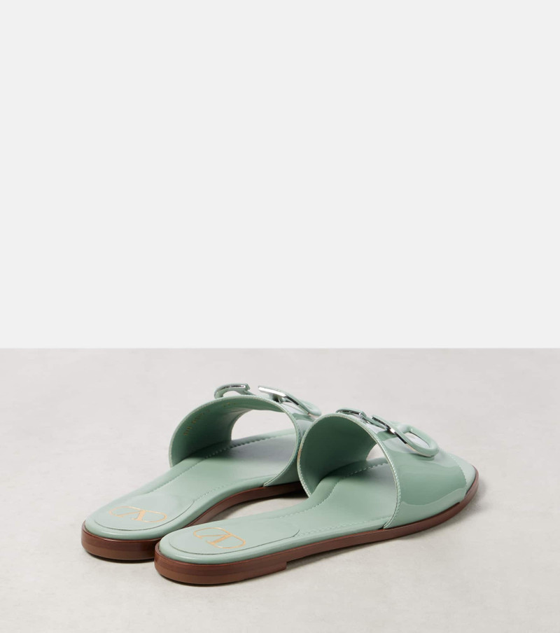 Valentino VLogo Signature patent leather slides outlook