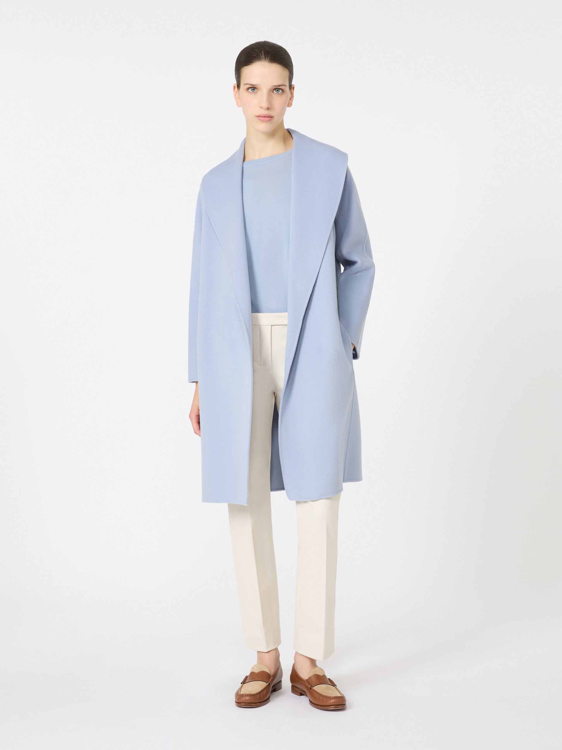 MESSI Double-faced wool robe coat - 2