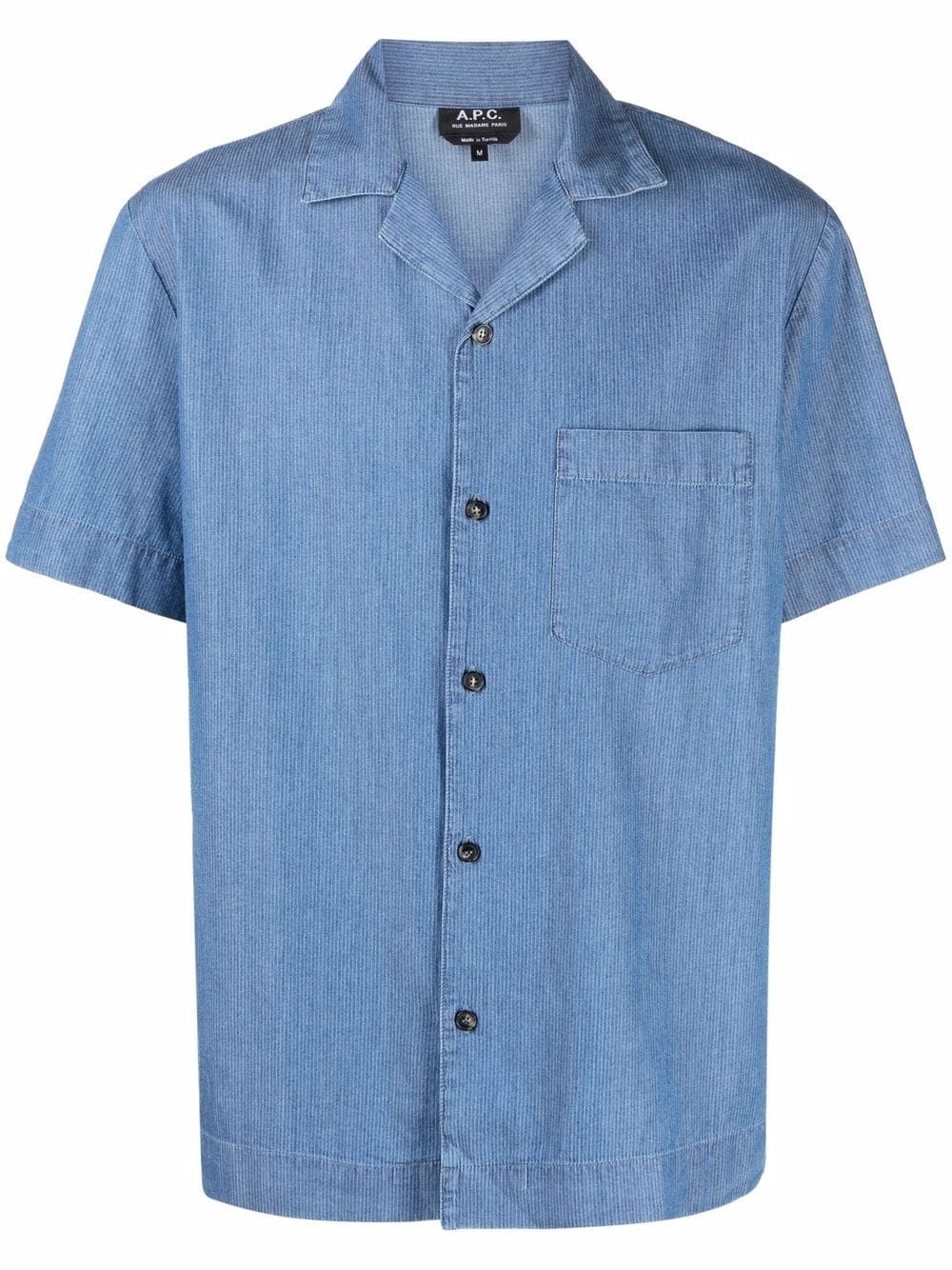 short-sleeve denim shirt - 1