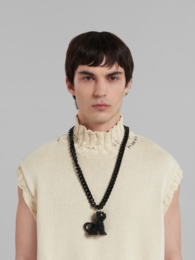 Marni ENAMELLED NECKLACE WITH DOG CHARM outlook