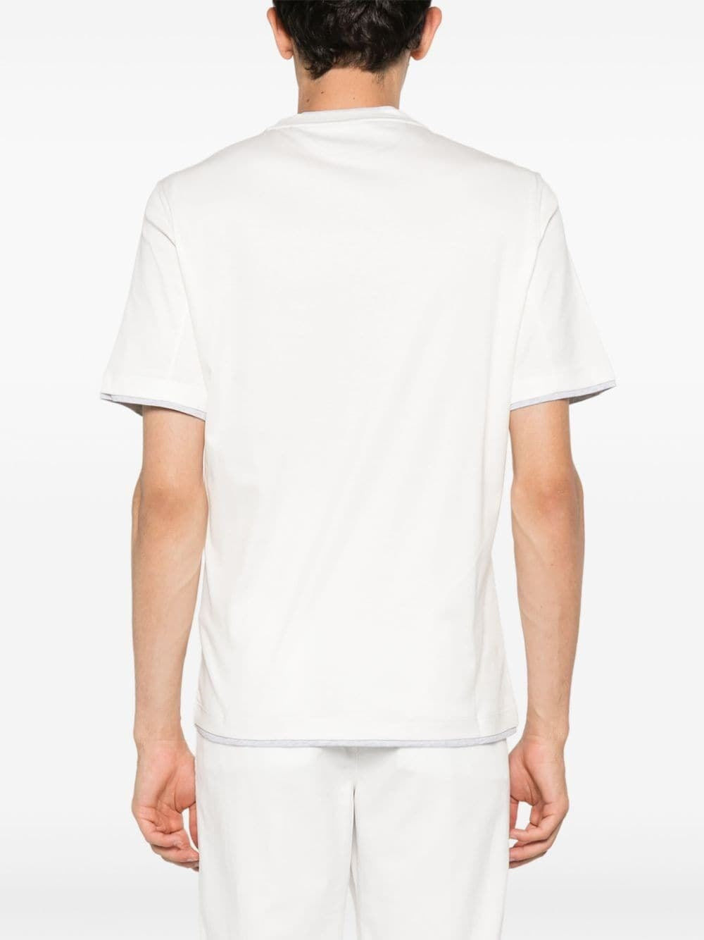 Brunello Cucinelli Men T-Shirt With Faux-Layering - 4