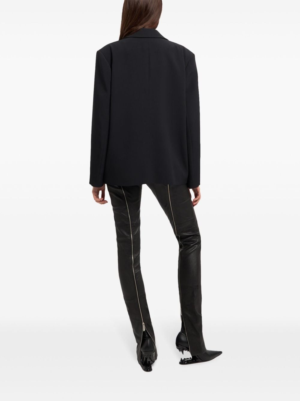 v-neck blazer - 3