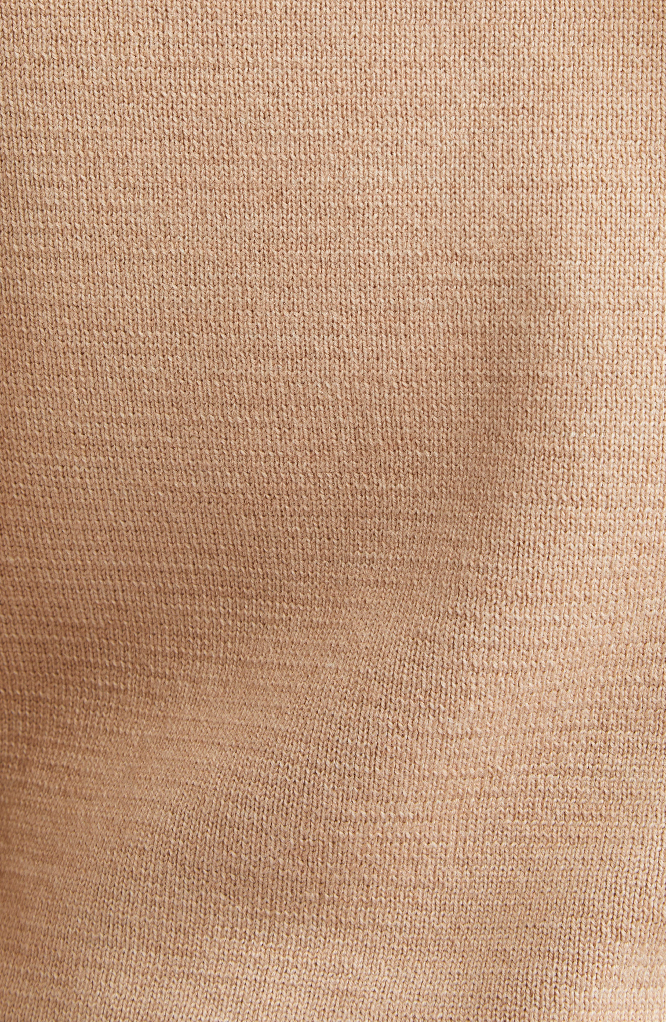 Rabanne Drape Shoulder Merino Wool Sweater in Beige at Nordstrom - 6