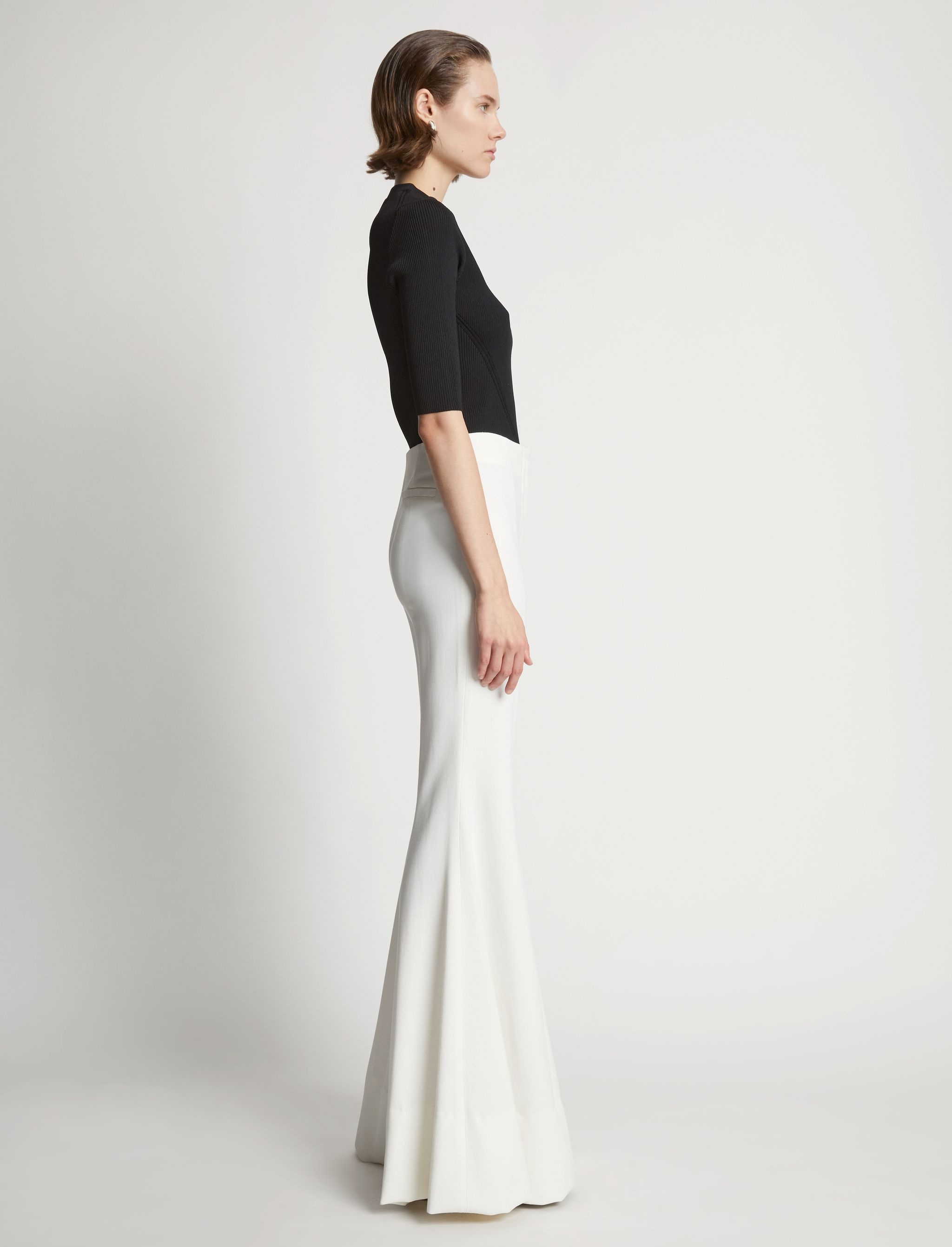 Viscose Suiting Wide Leg Pants - 3