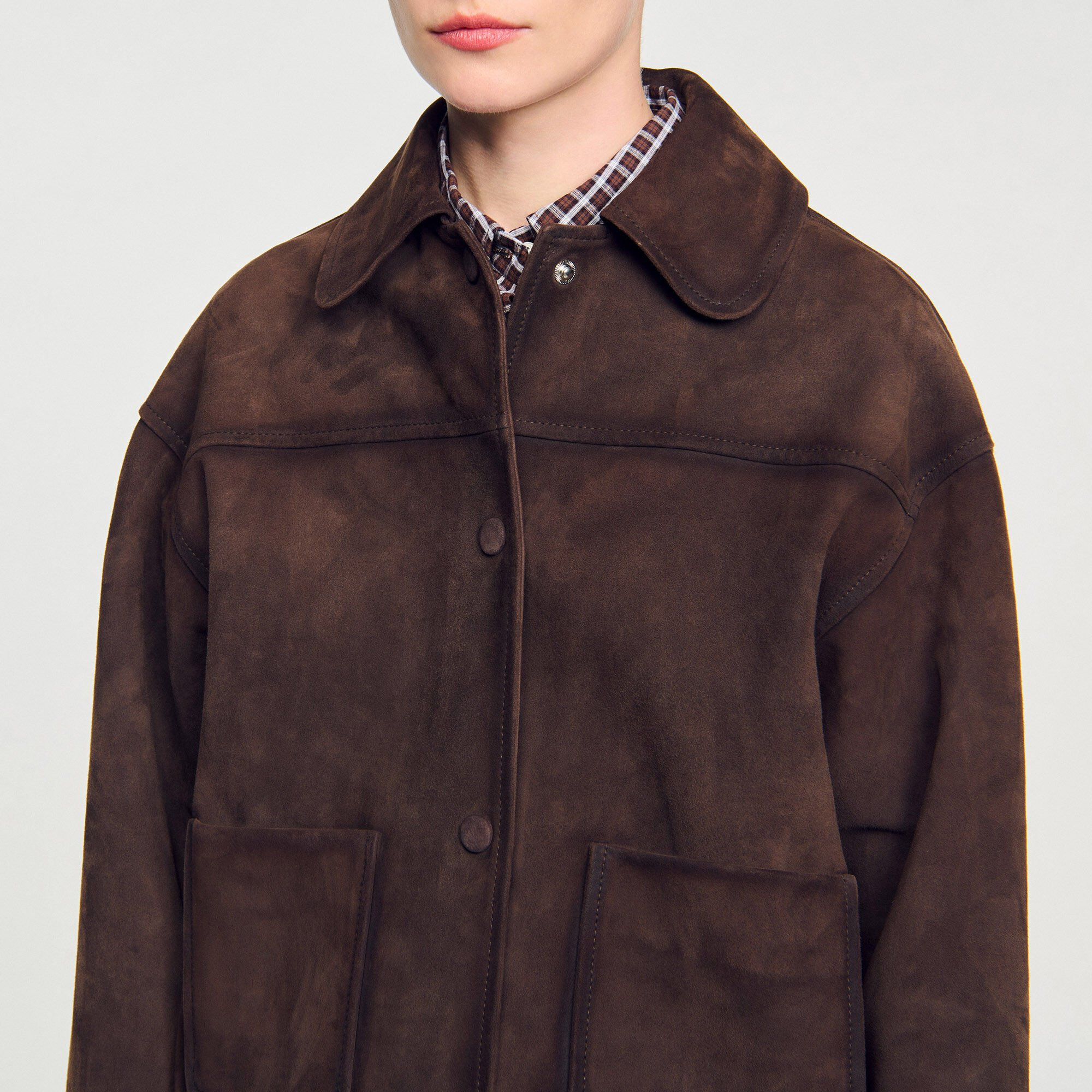 STUDDED SUEDE LEATHER JACKET - 3