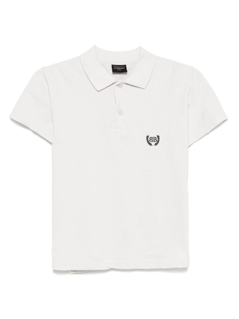 logo-embroidered polo shirt 1